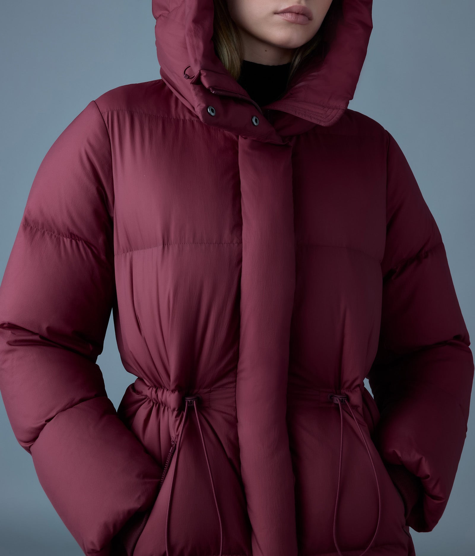 Mackage Freya-SW Softwash Crinkle Down Jacket Garnet