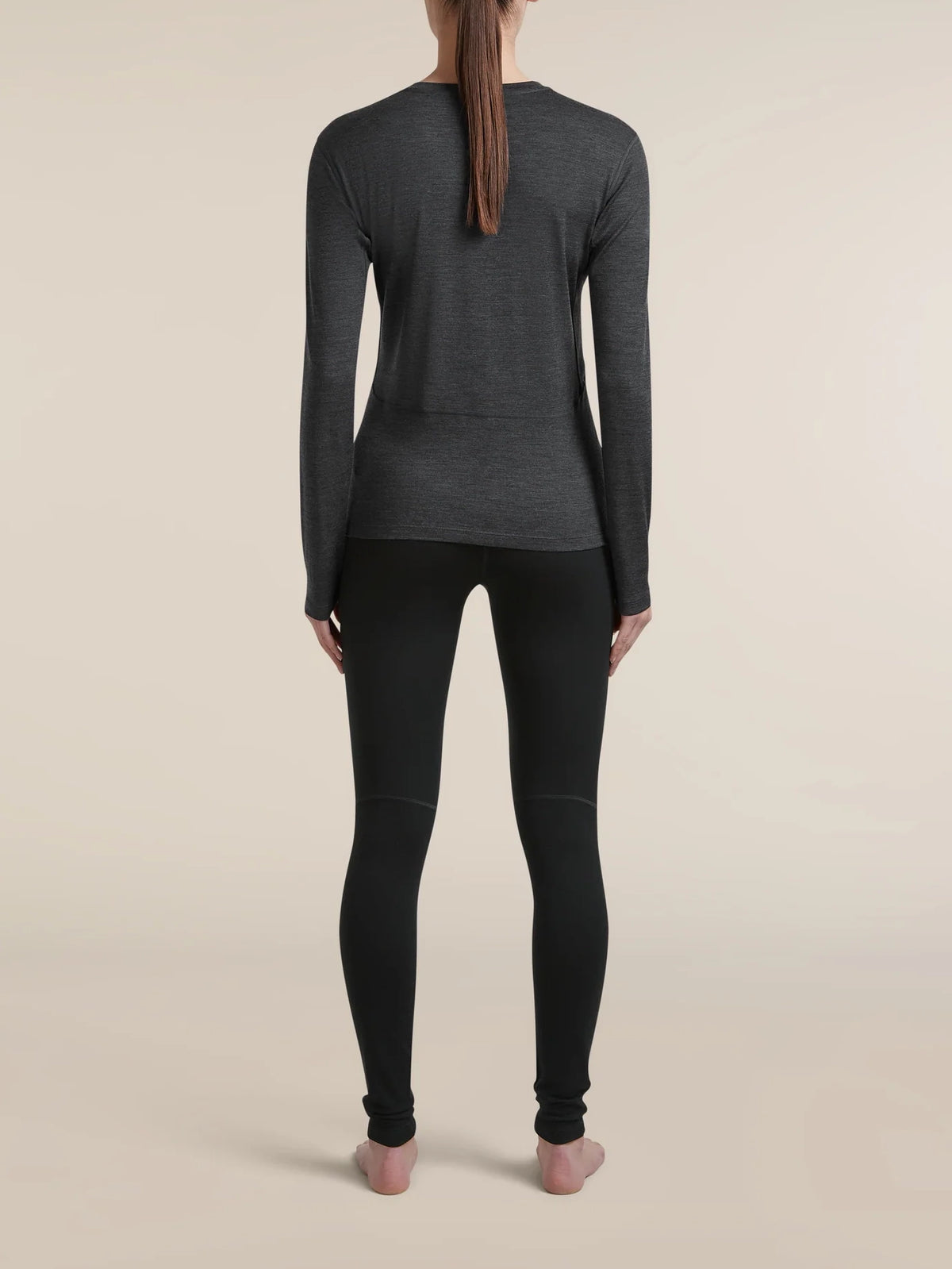 Icebreaker Women's 200 MerinoFine™ Ace Long Sleeve Thermal Crew Jet Heather