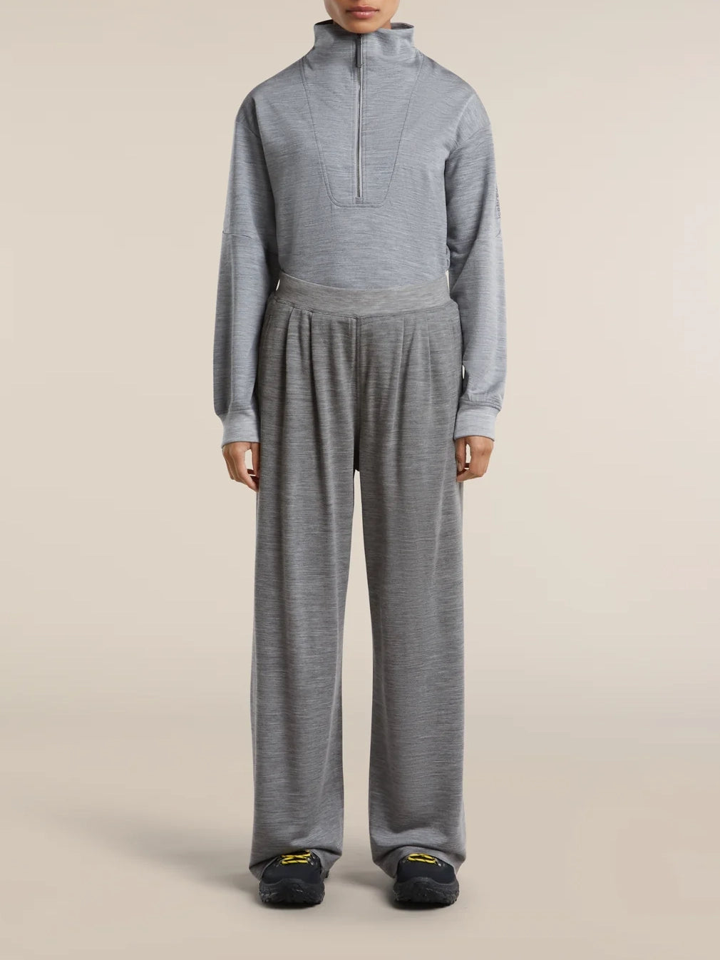 Icebreaker Women's Merino Blend 150 Drift Wide Leg Pants Metro Heather