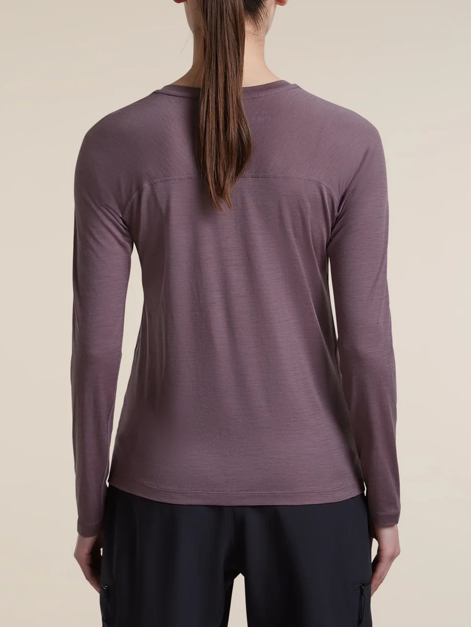 Icebreaker Women's 150 MerinoFine™ Ace Long Sleeve Tee Grey Plum