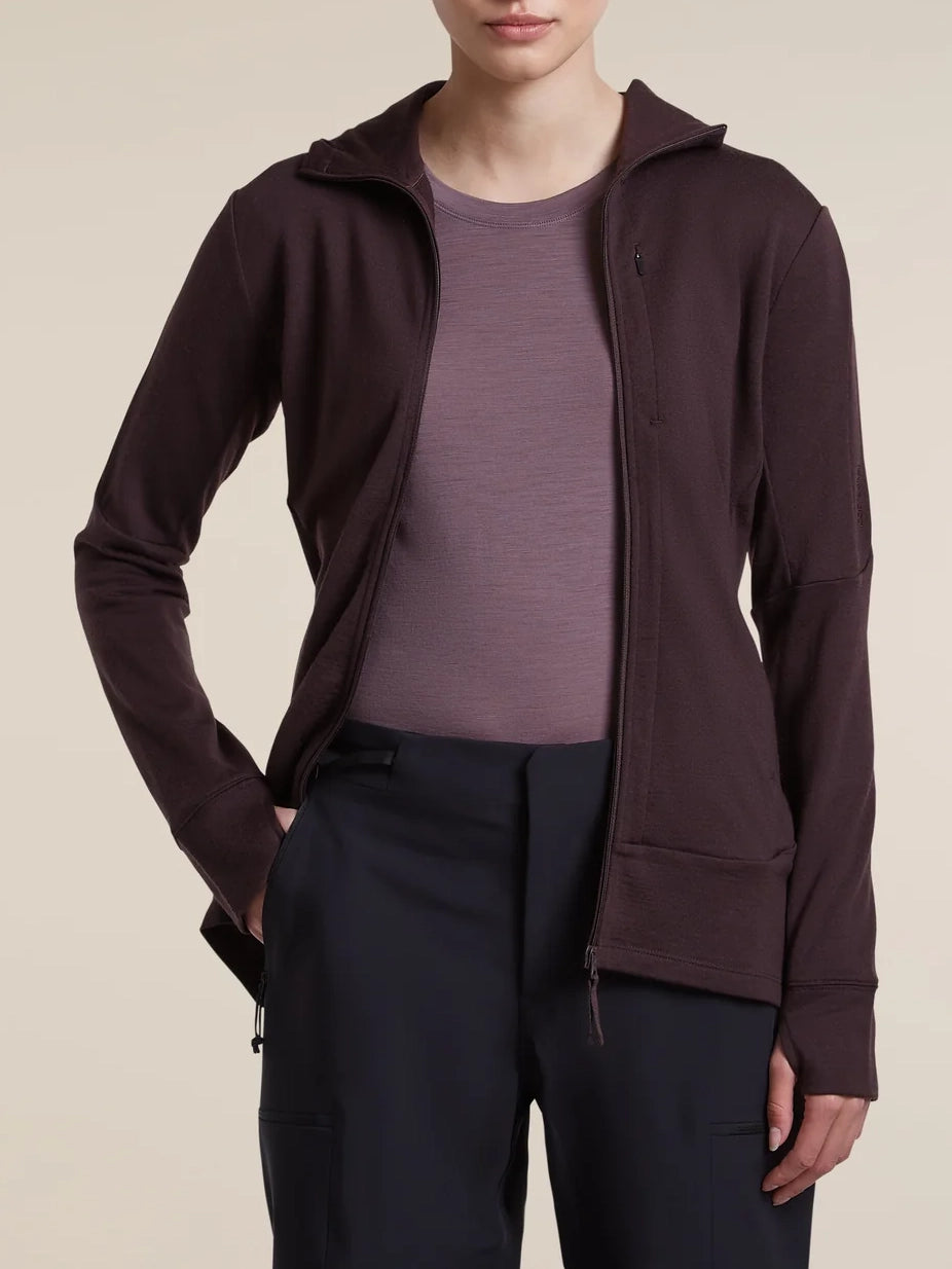 Icebreaker Women's 150 MerinoFine™ Ace Long Sleeve Tee Grey Plum