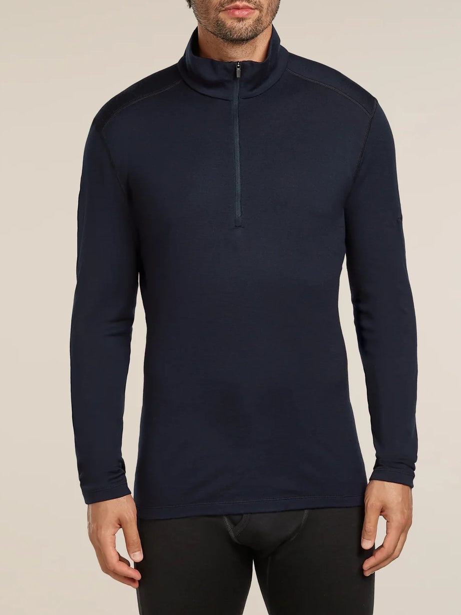 Icebreaker Men's Merino 260 Oasis Long Sleeve Thermal Half Zip Midnight Navy