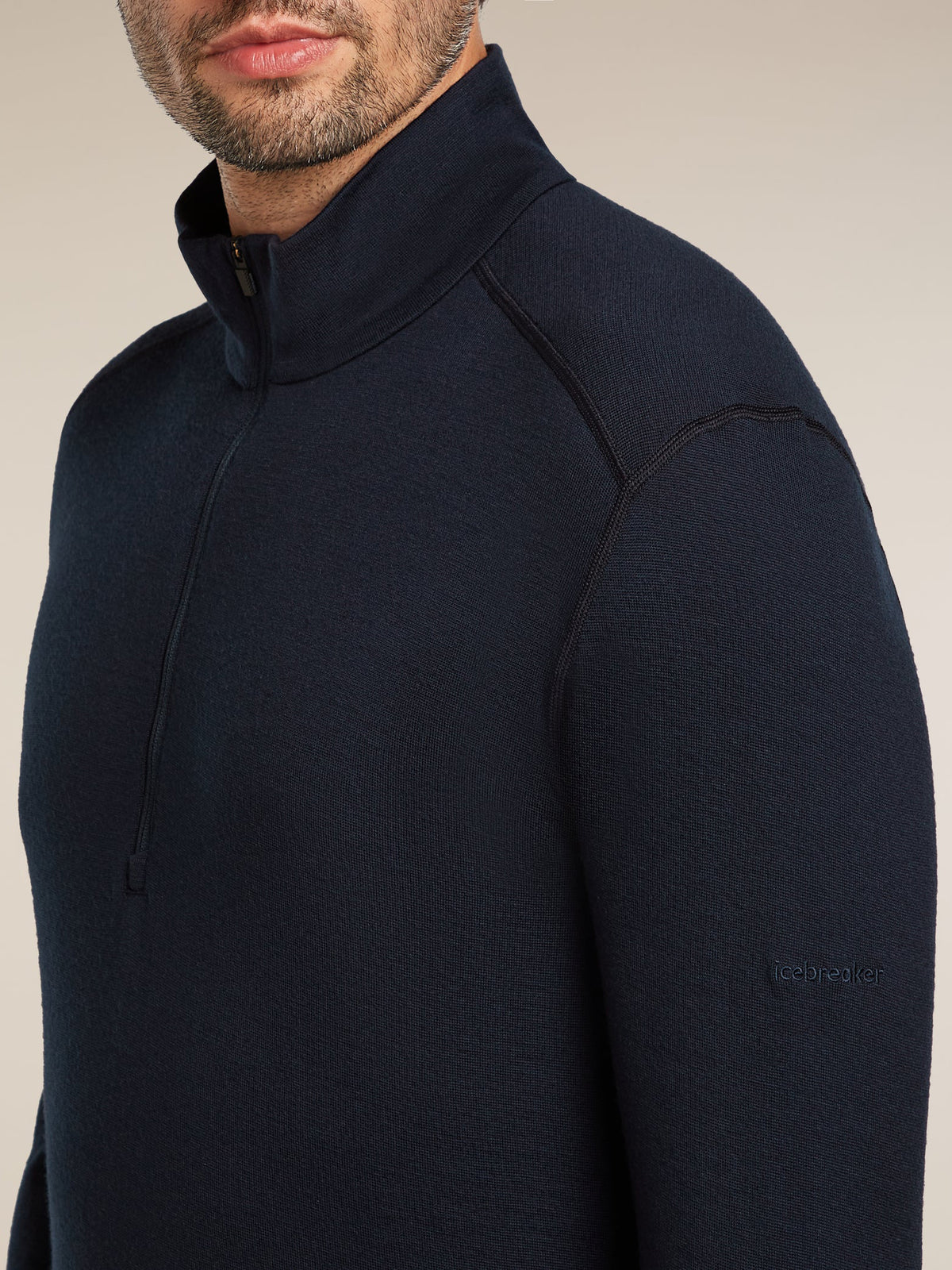 Icebreaker Men's Merino 260 Oasis Long Sleeve Thermal Half Zip Midnight Navy