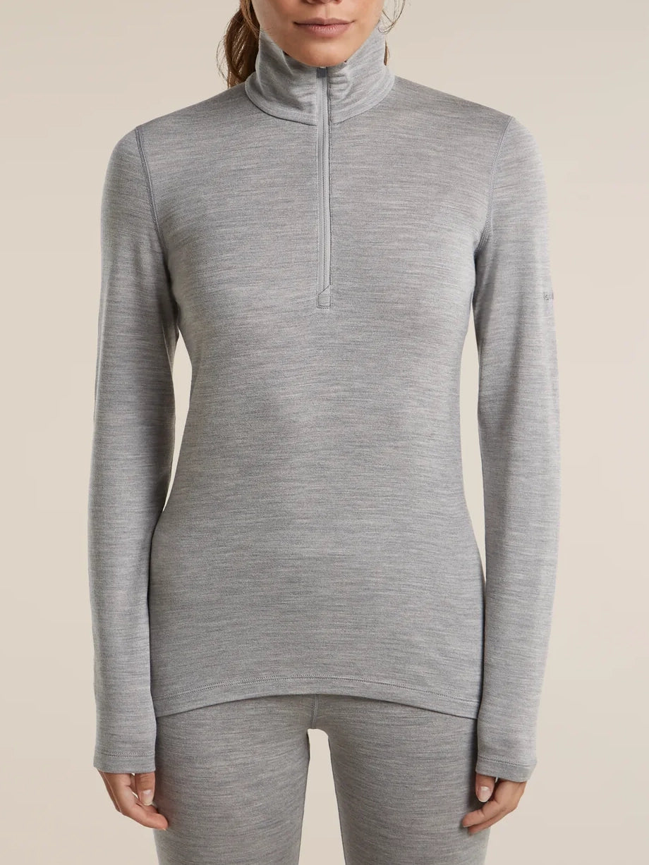 Icebreaker Women's Merino 260 Oasis Long Sleeve Half Zip Metro Heather