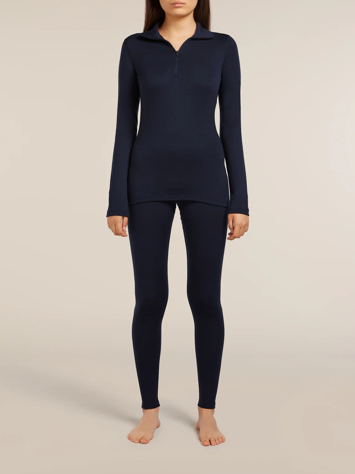 Icebreaker Women's Merino 260 Oasis Long Sleeve Half Zip Midnight Navy