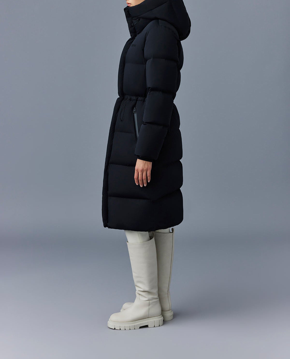 Mackage Ishani-City Long Down Quilted Coat Black
