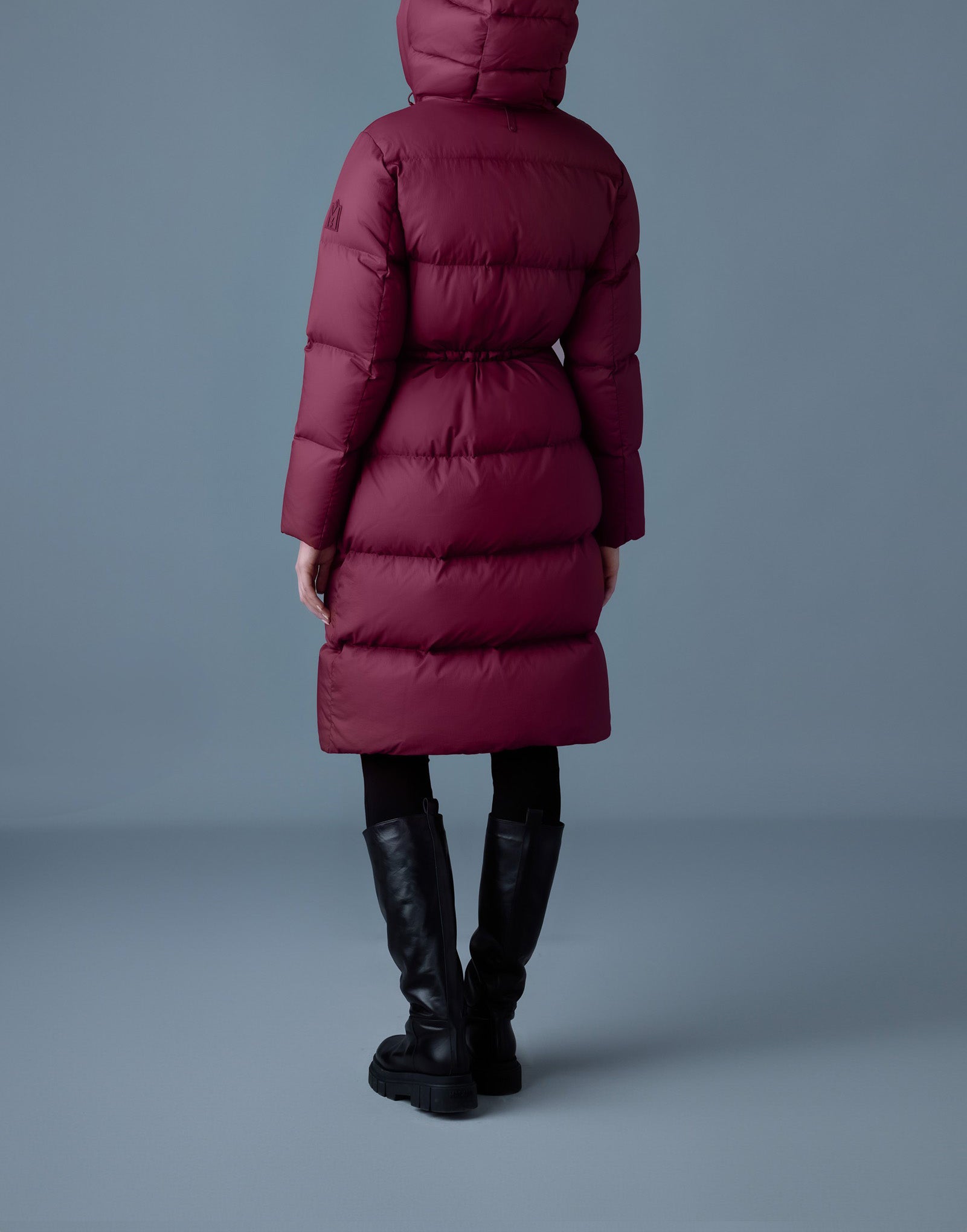 Mackage Ishani-SW Softwash Long Down Coat Garnet