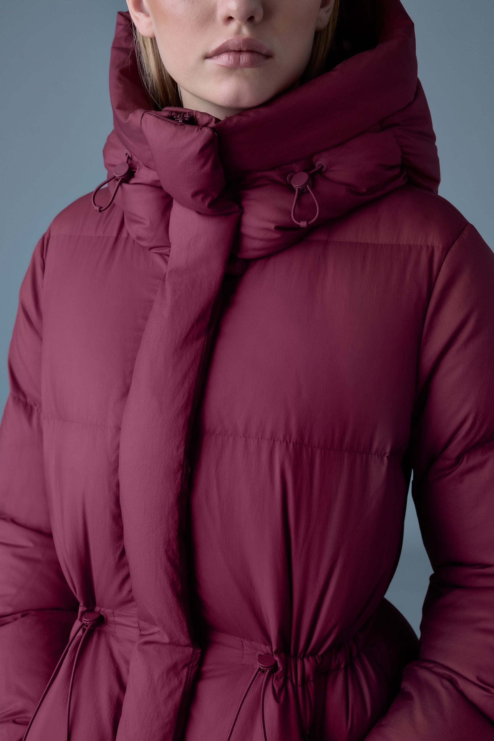 Mackage Ishani-SW Softwash Long Down Coat Garnet