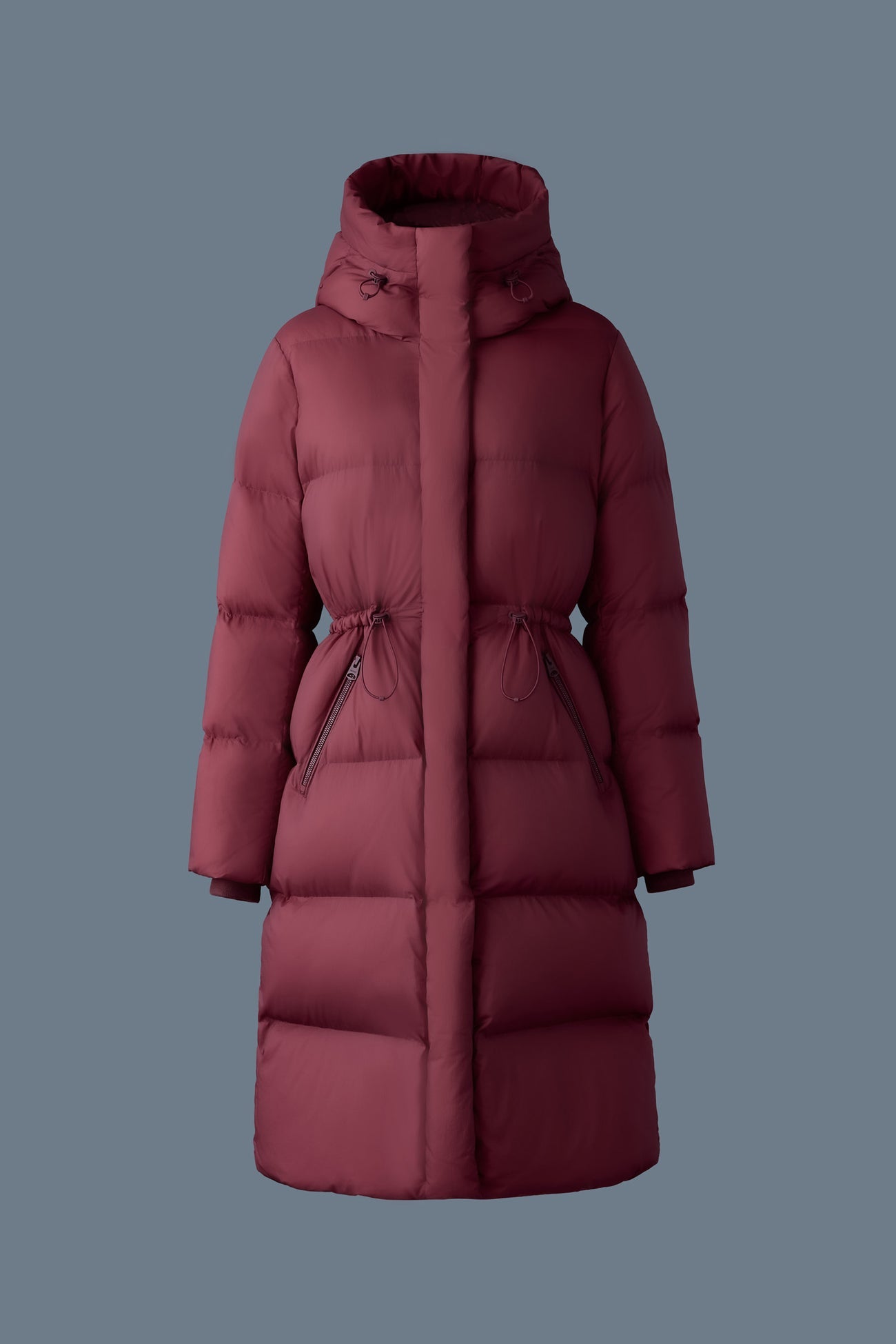 Mackage Ishani-SW Softwash Long Down Coat Garnet
