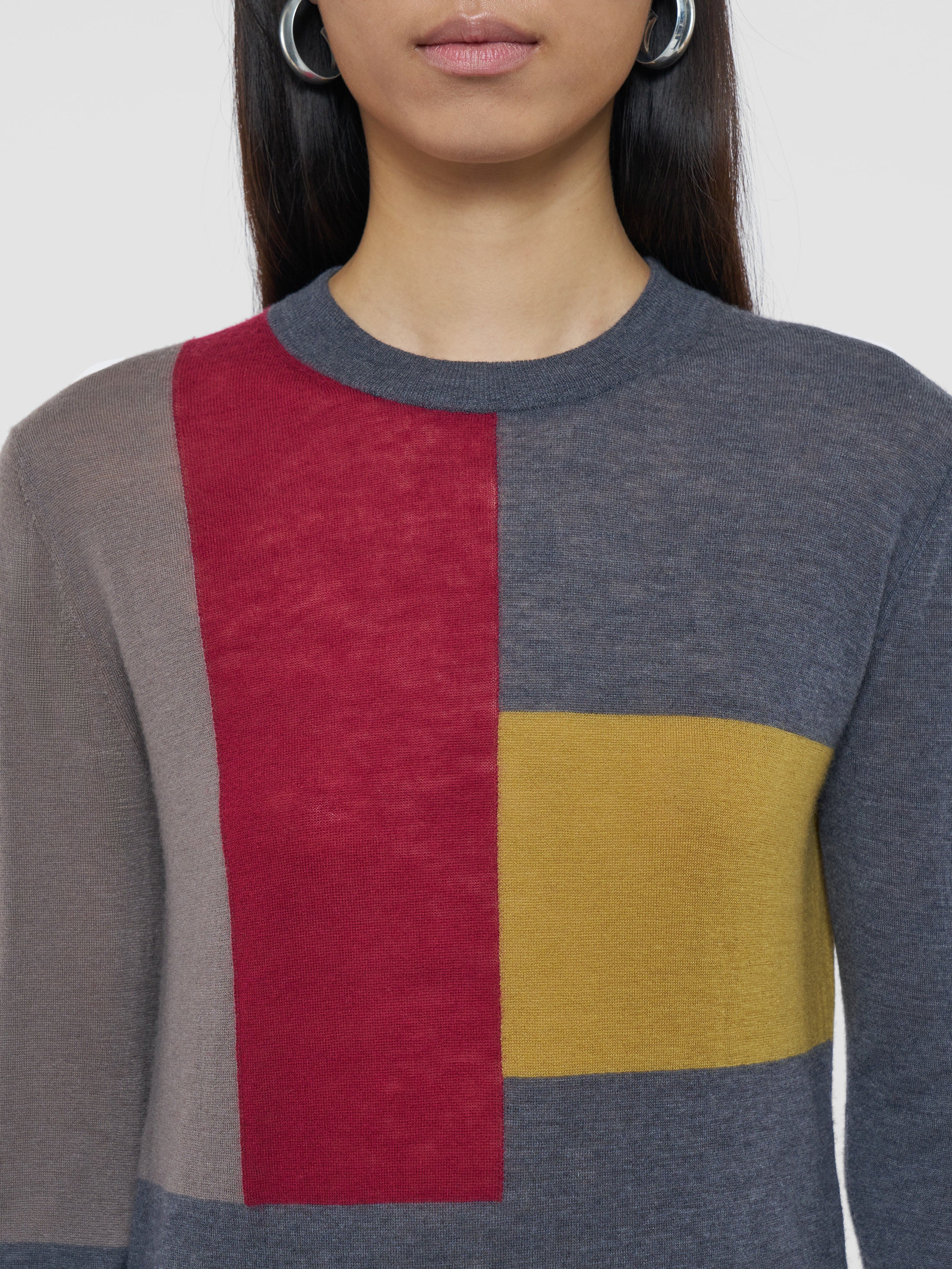 Joseph Overlay Cashair Round Neck Jumper Smoke Combo