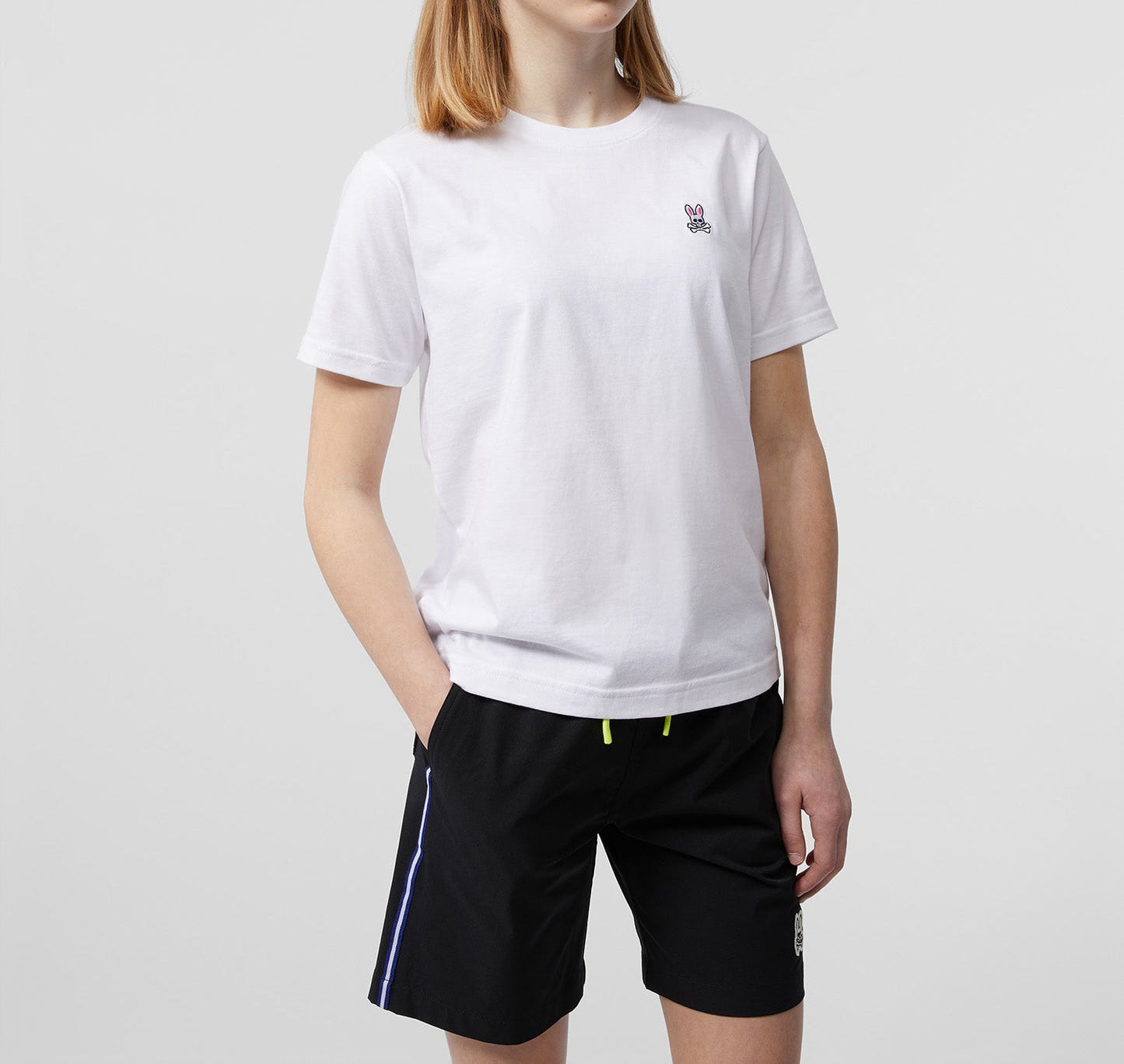 Psycho Bunny Kids Classic Crew Neck Tee White