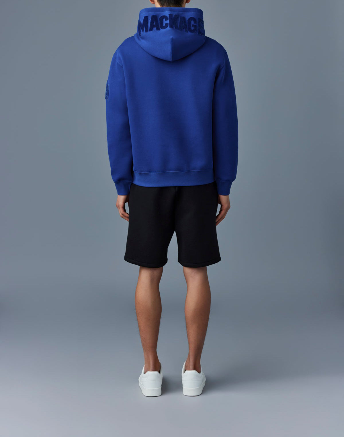 Mackage Krys Hoodie With Velvet Embroidery Blue
