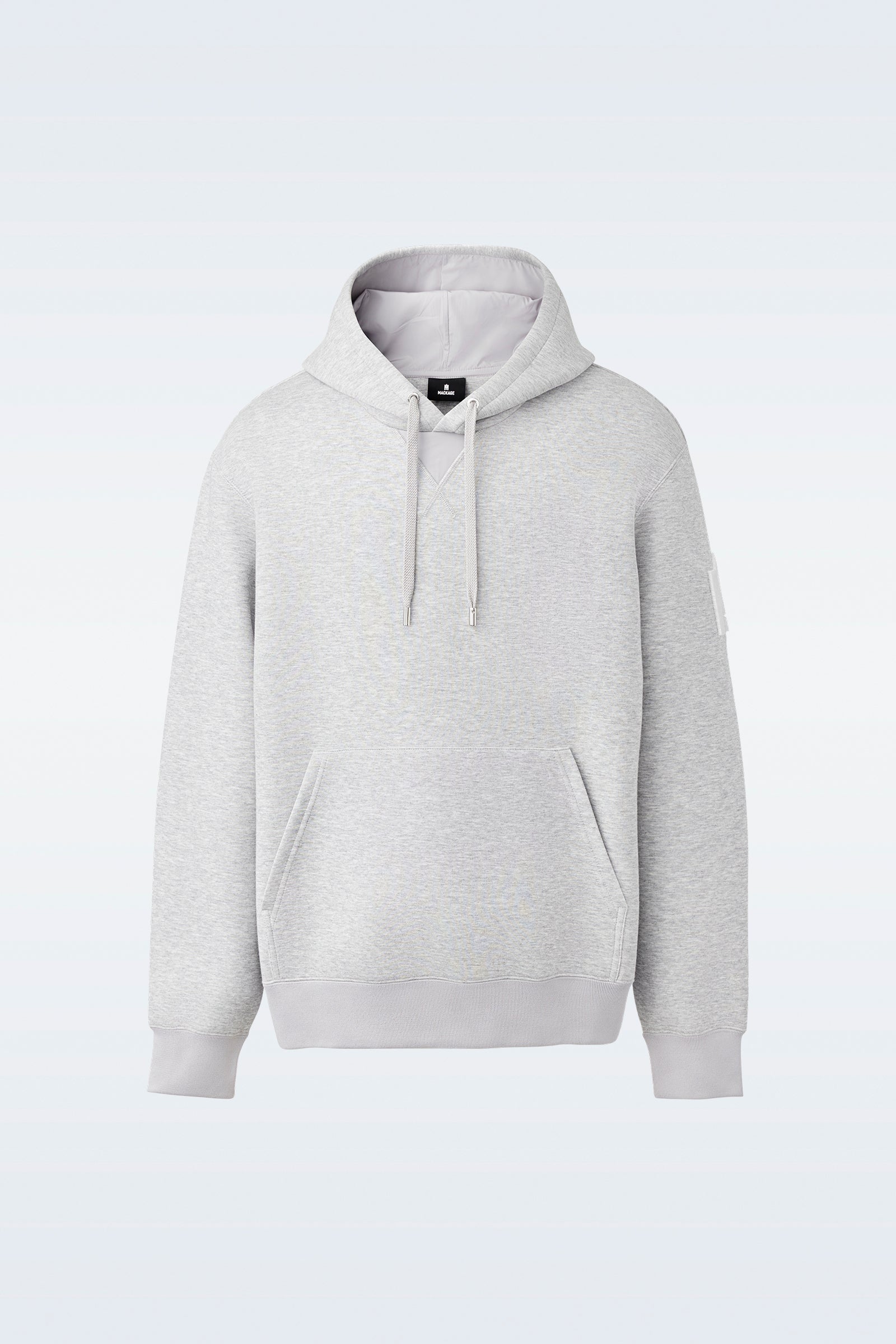 Mackage Krys Hoodie With Velvet Embroidery Light Grey