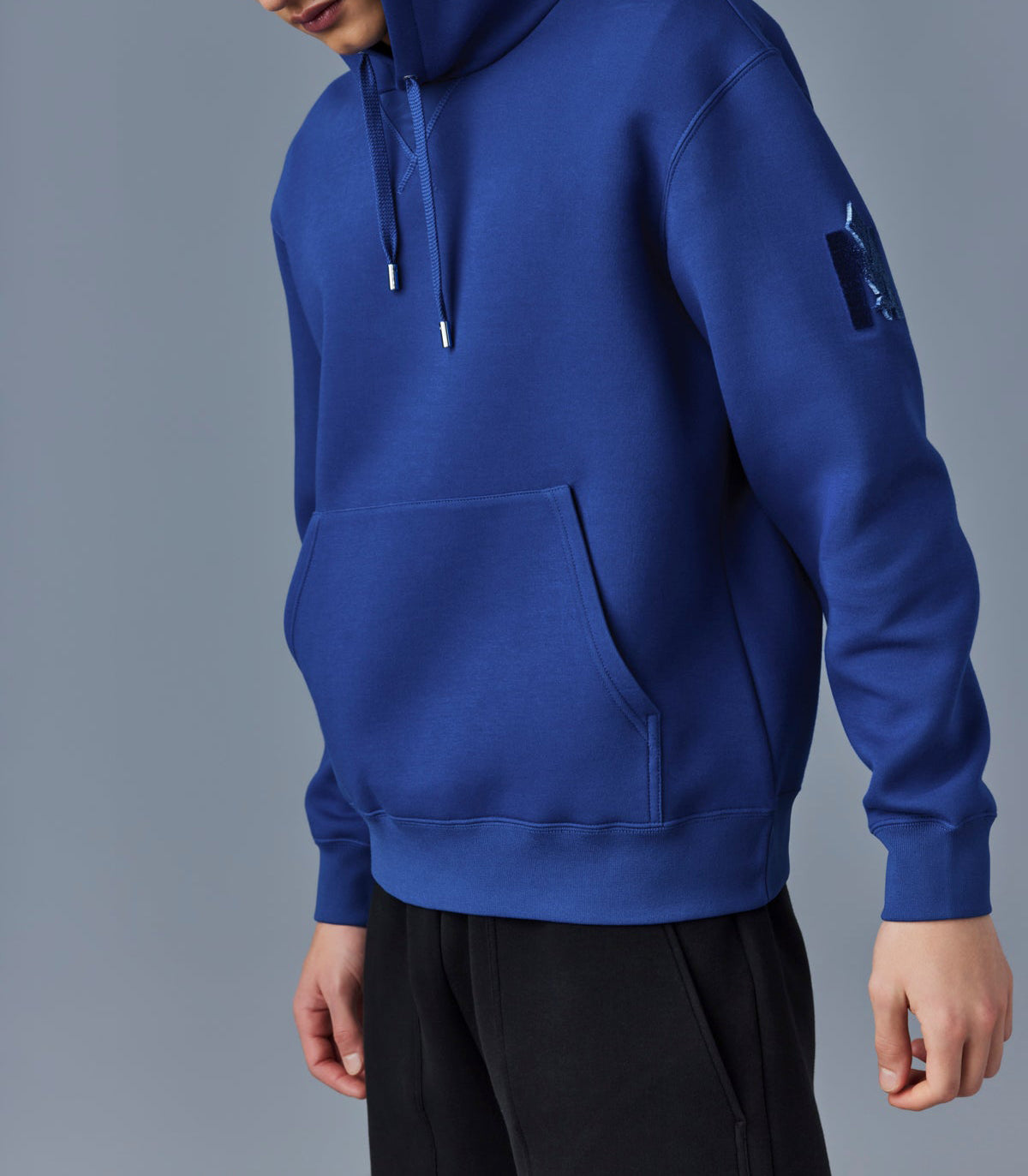 Mackage Krys Hoodie With Velvet Embroidery Blue