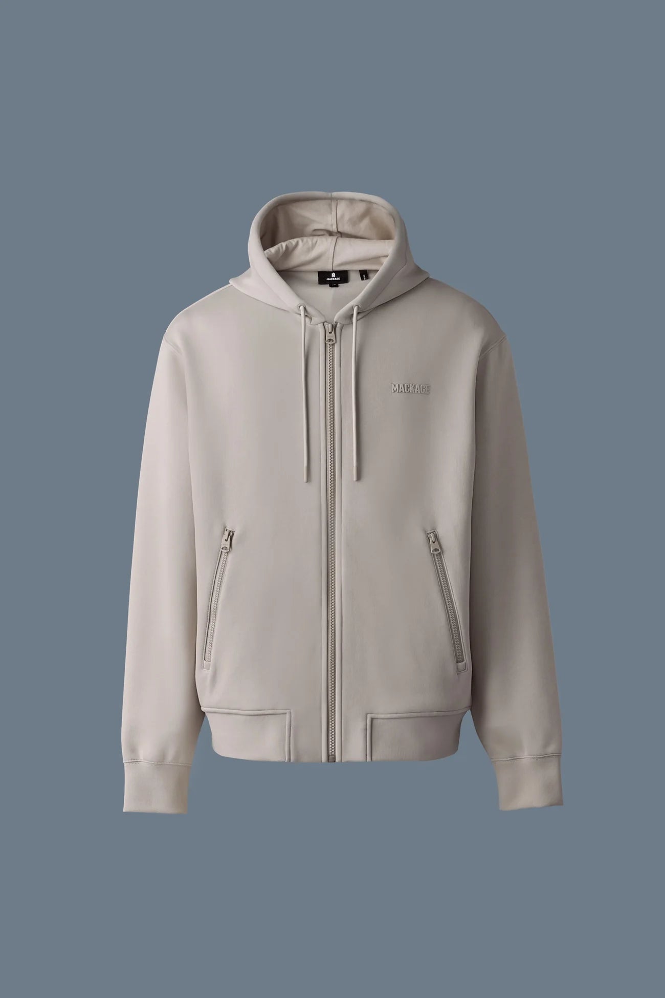 Mackage Krystos Jersey Zip-Up Hoodie Trench