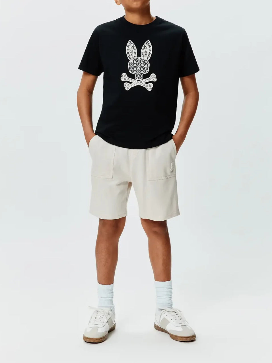 Psycho Bunny Kids Brad Graphic Tee Black