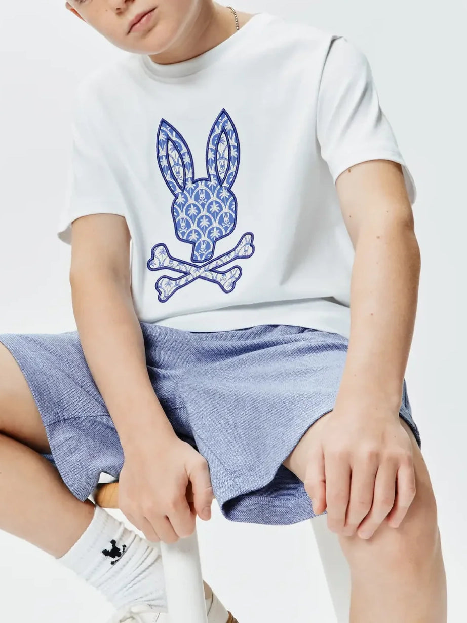 Psycho Bunny Kids Brad Graphic Tee White