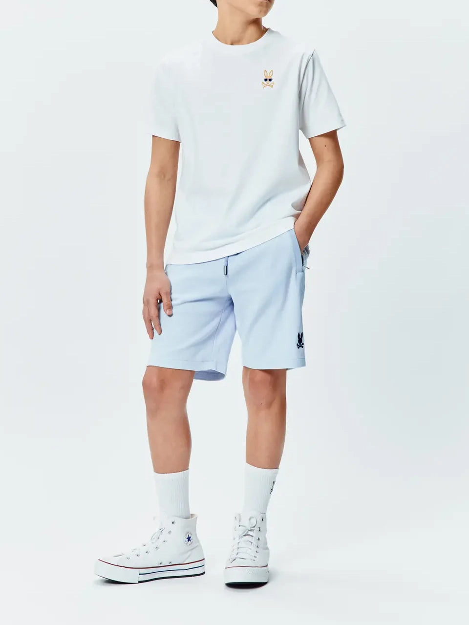 Psycho Bunny Kids Sunny Chest Graphic Tee White