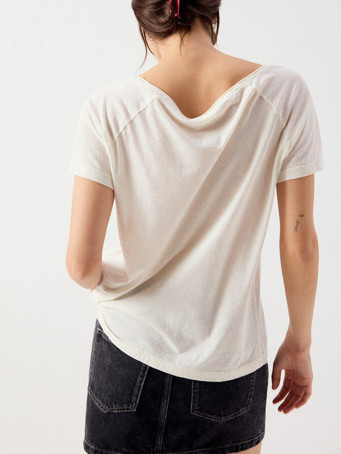 American Vintage Women's T-shirt Laloom White