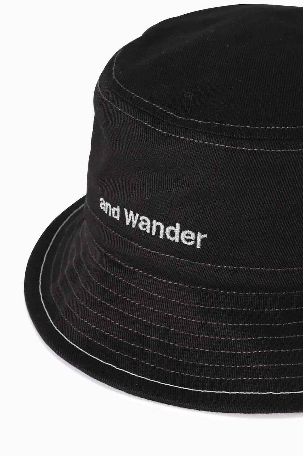 And Wander Cotton Twill Hat Black