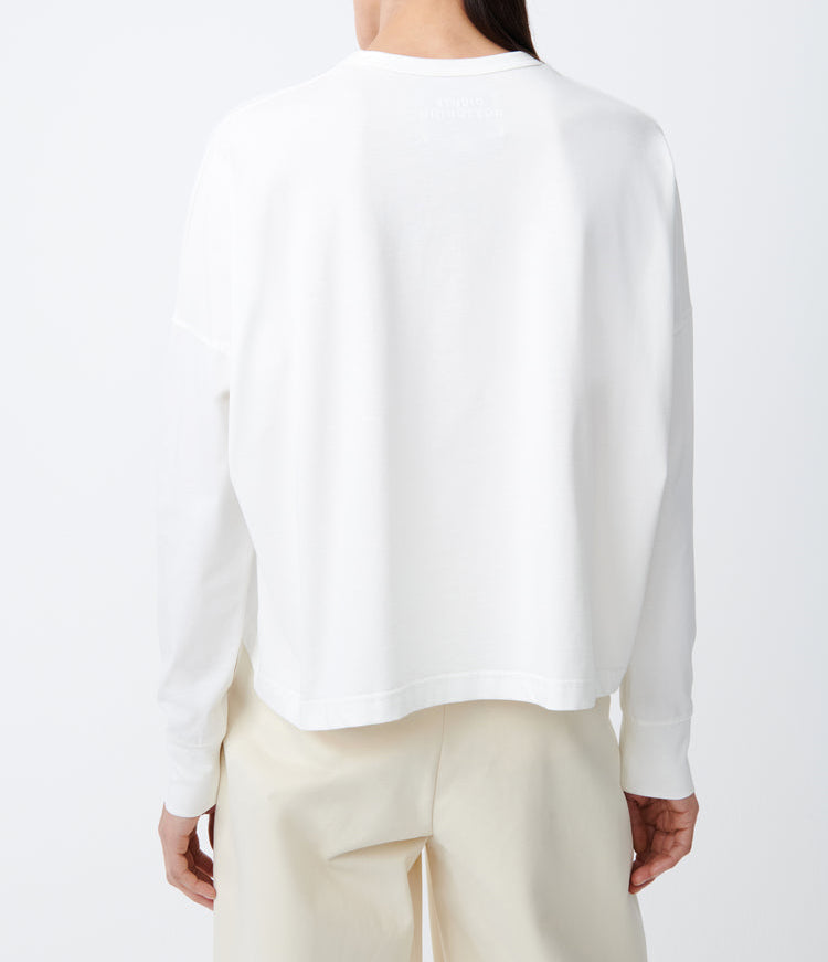 Studio Nicolson Loop Long Sleeve T-Shirt White