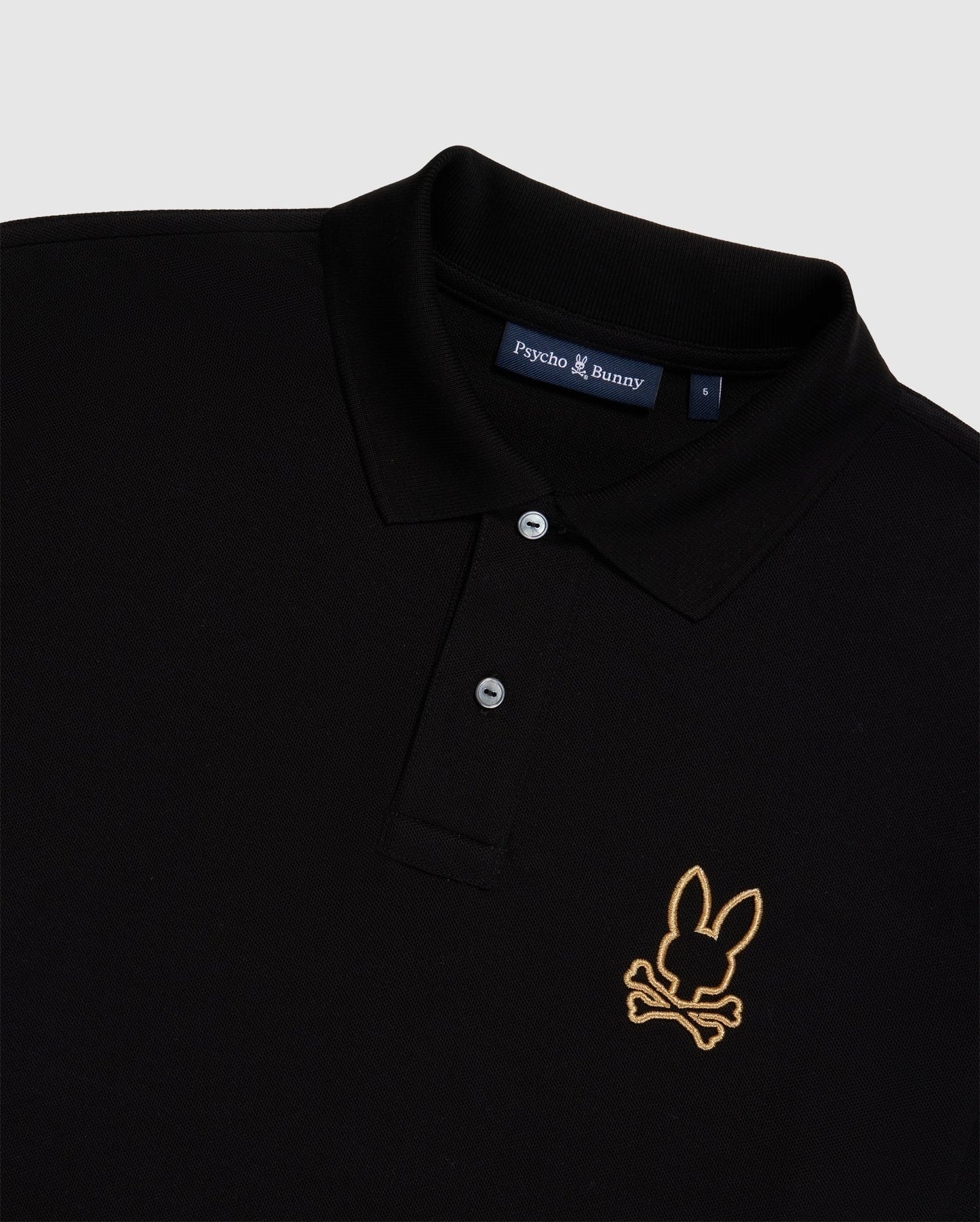 Psycho Bunny Mens Beaumont Pique Polo Shirt Black