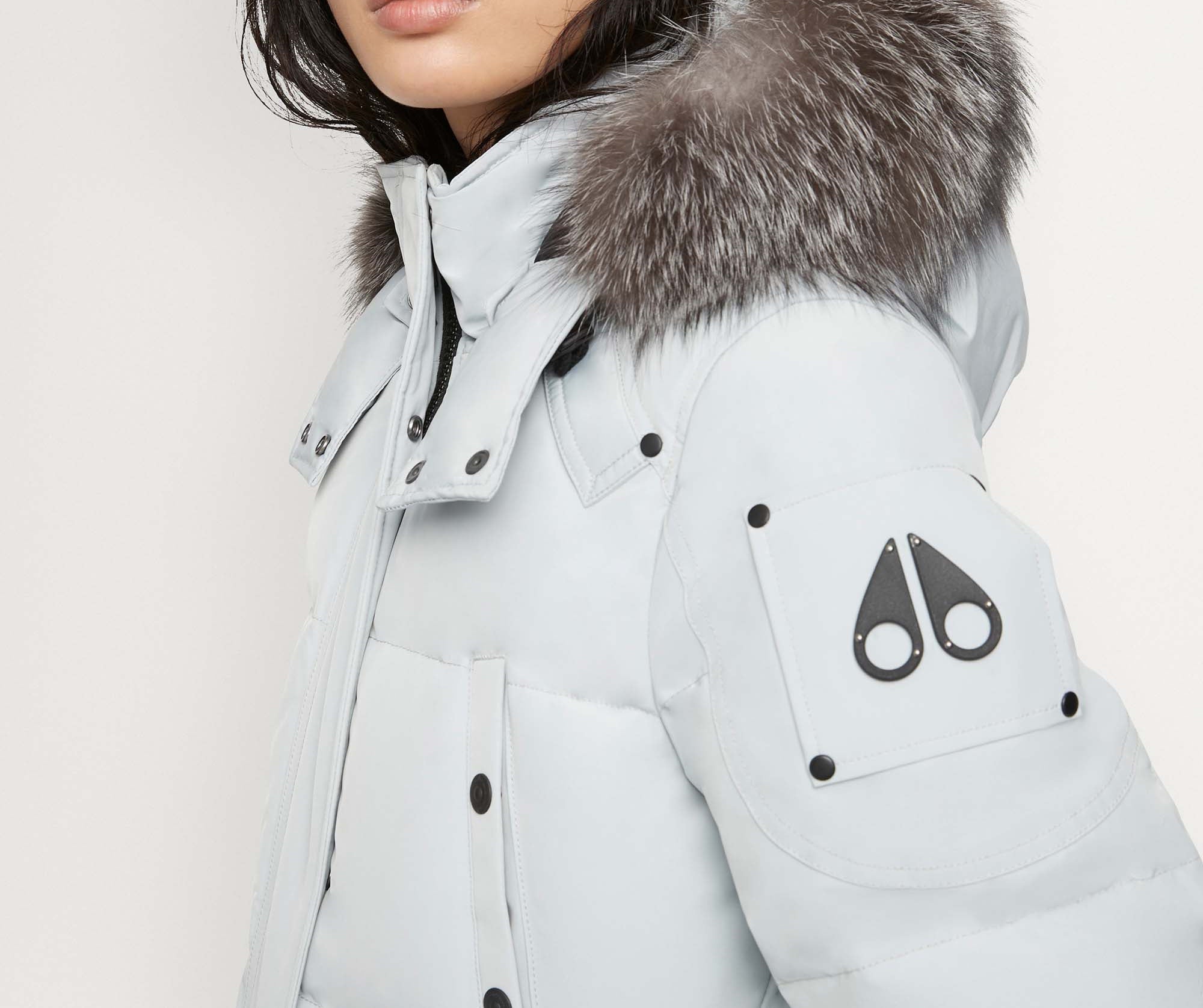 Moose Knuckles Ladies Onyx Causapscal Parka Grey Birch
