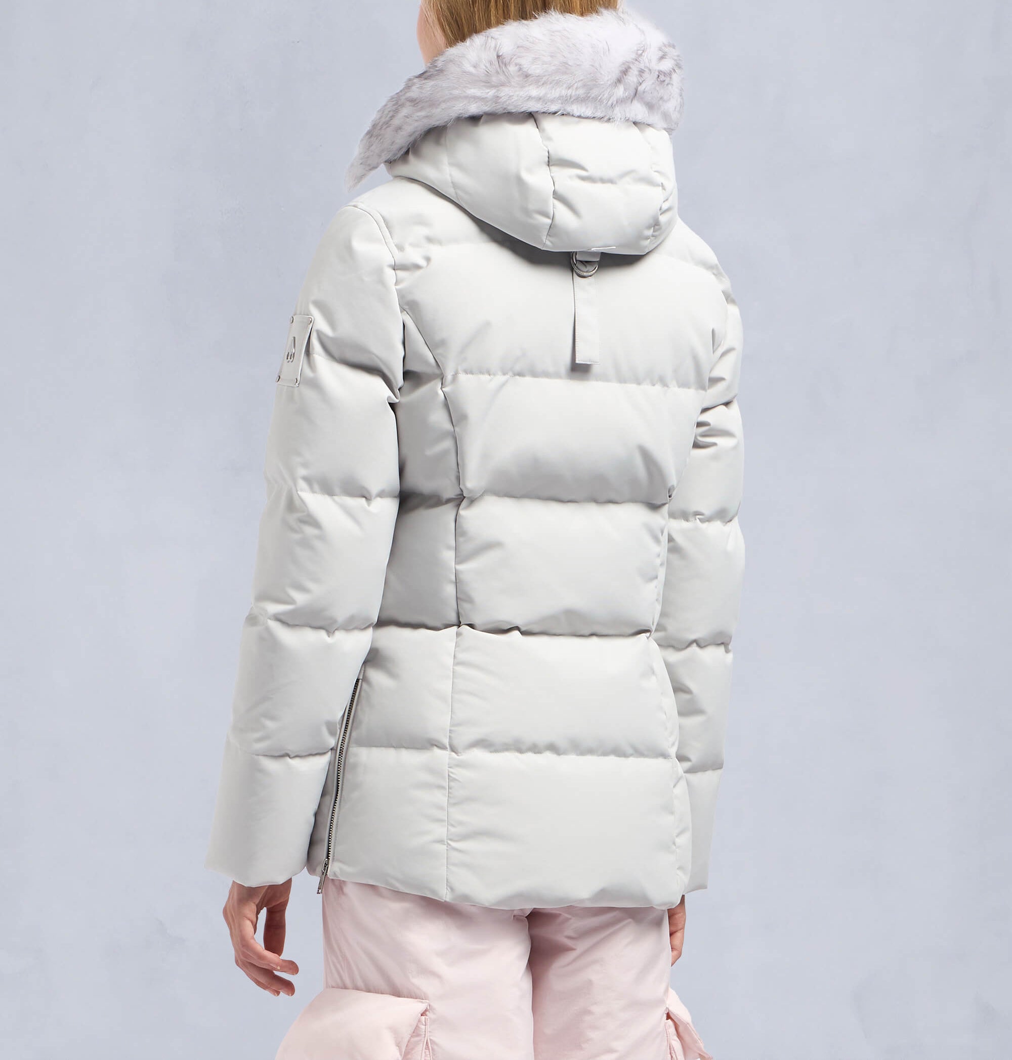 Moose Knuckles Ladies Cloud Shearling 3Q Jacket Stone