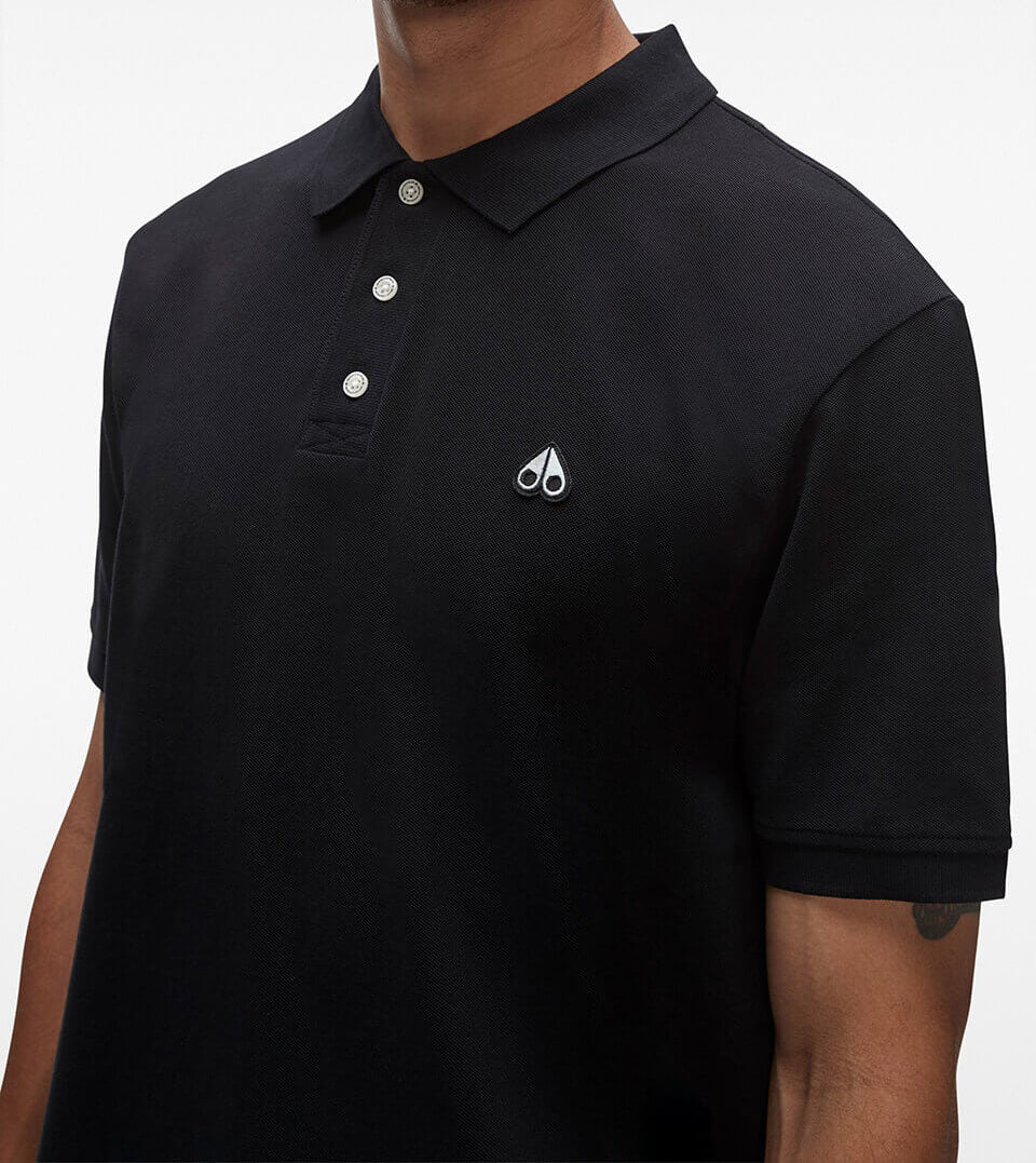 Moose Knuckles Men's Pique Polo Black