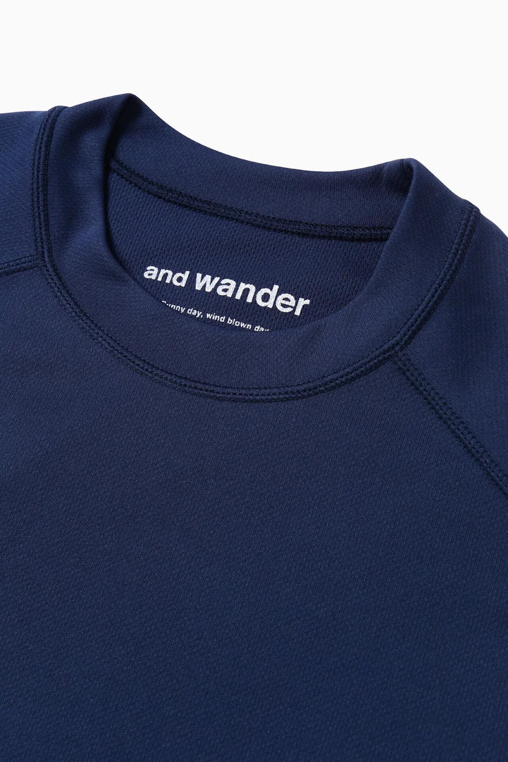 And Wander Dry Jersey Raglan SS T Navy