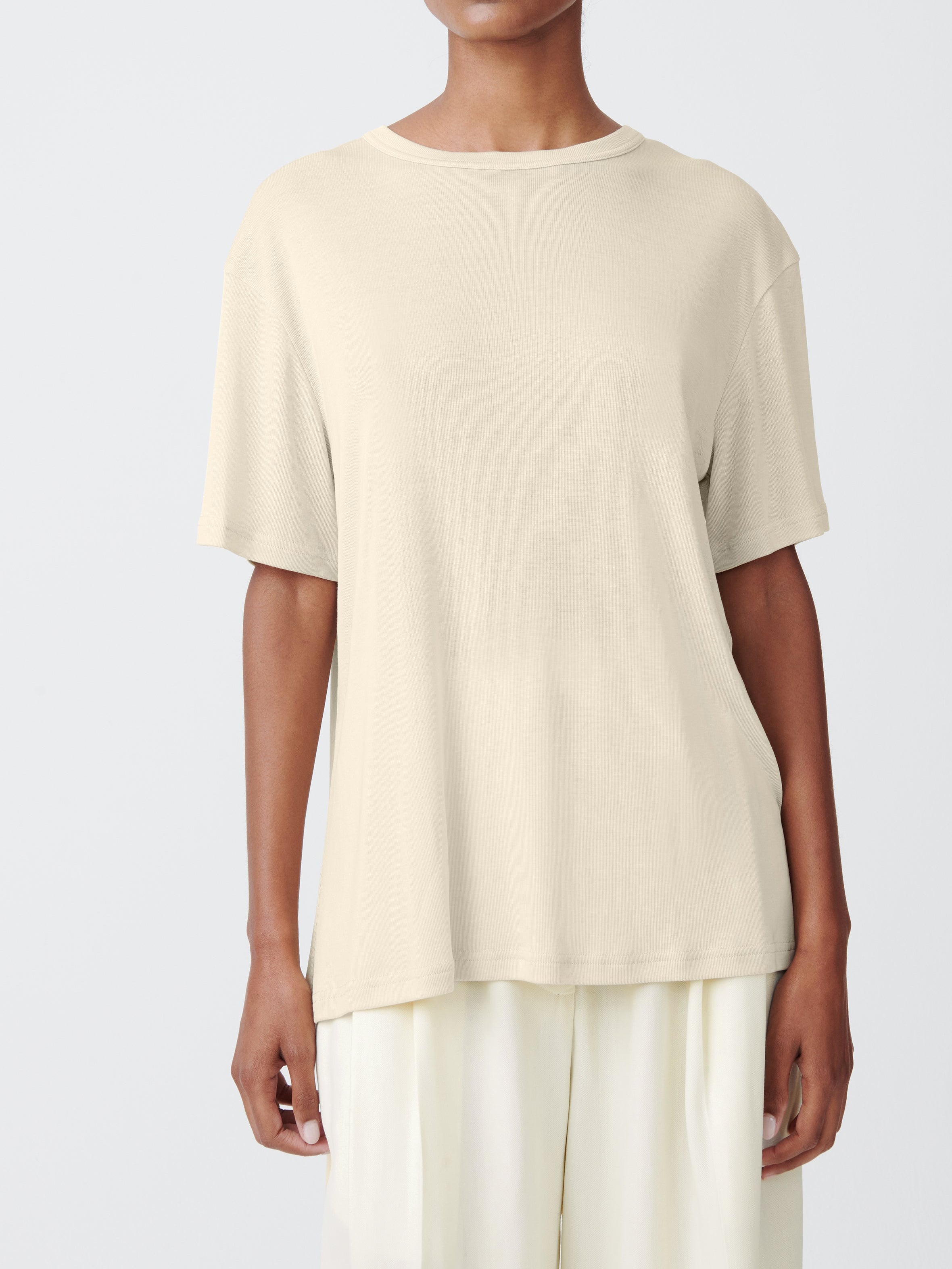 Studio Nicolson Rond T-Shirt Lyocell Rib Bamboo