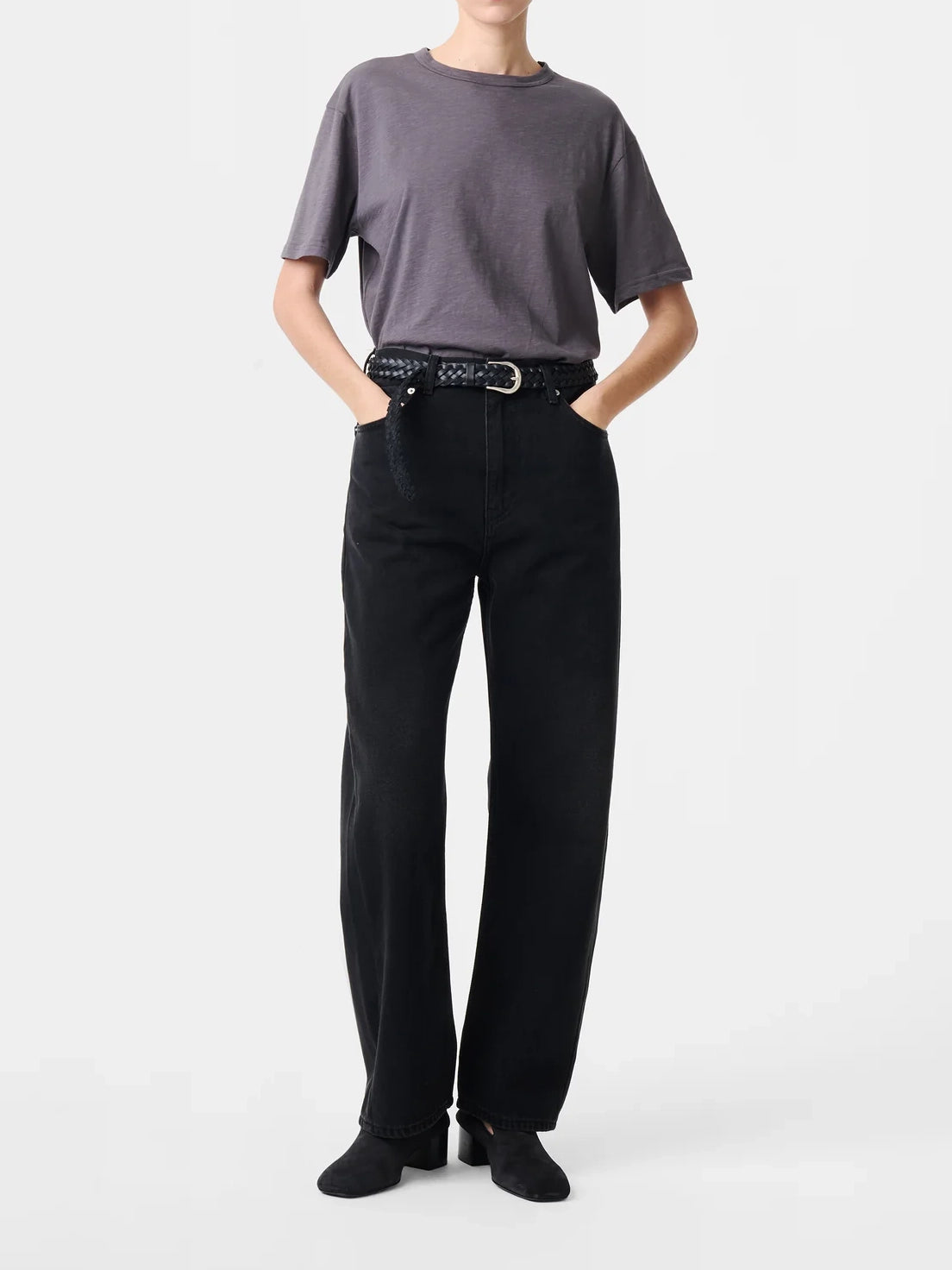 Studio Nicolson Rond T-Shirt Organic Cotton Thunder