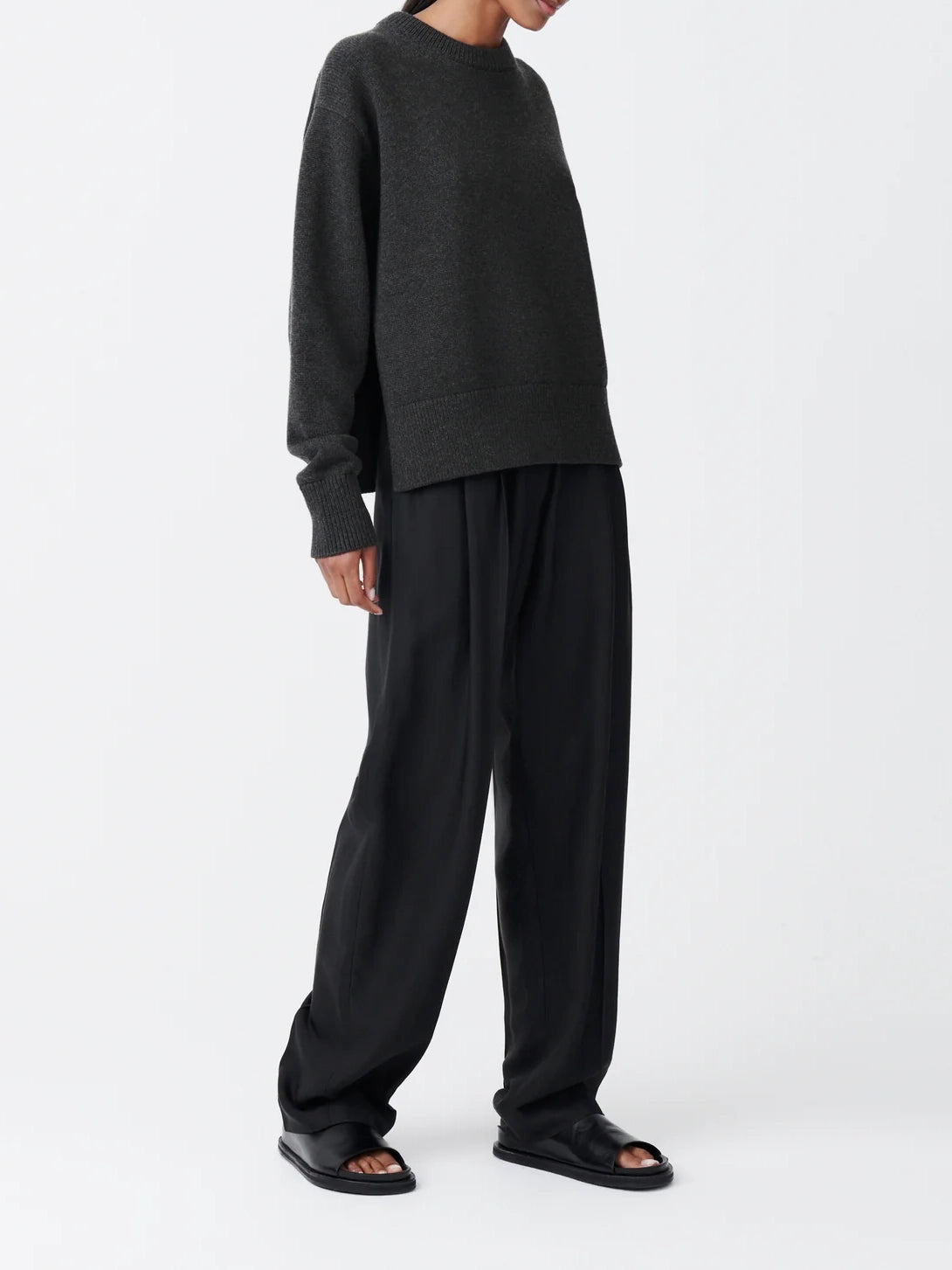 Studio Nicolson Sperro Wool Pant Darkest Navy