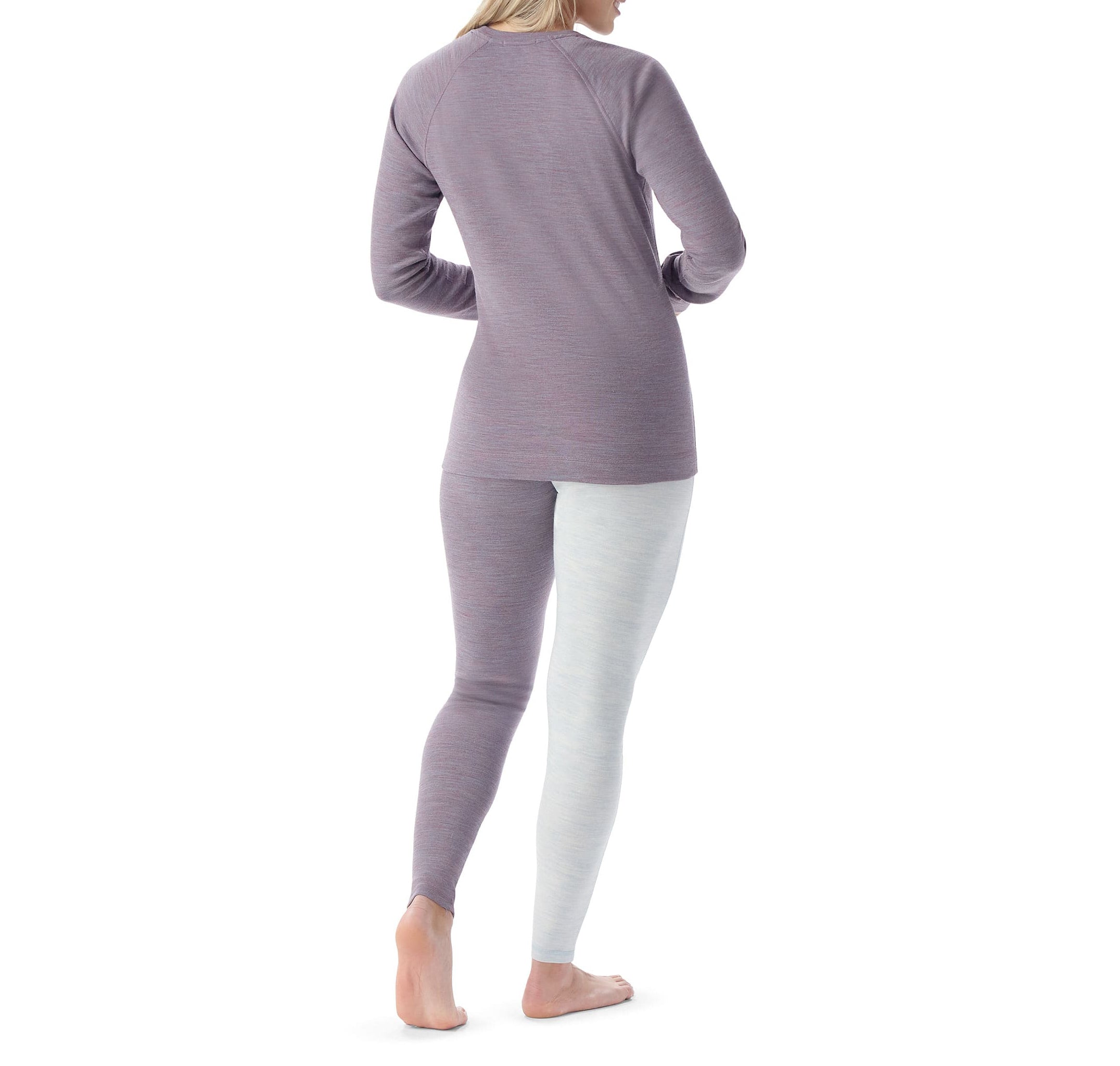 Smartwool Thermal Merino Base Layer Crew Chalk Violet Heather