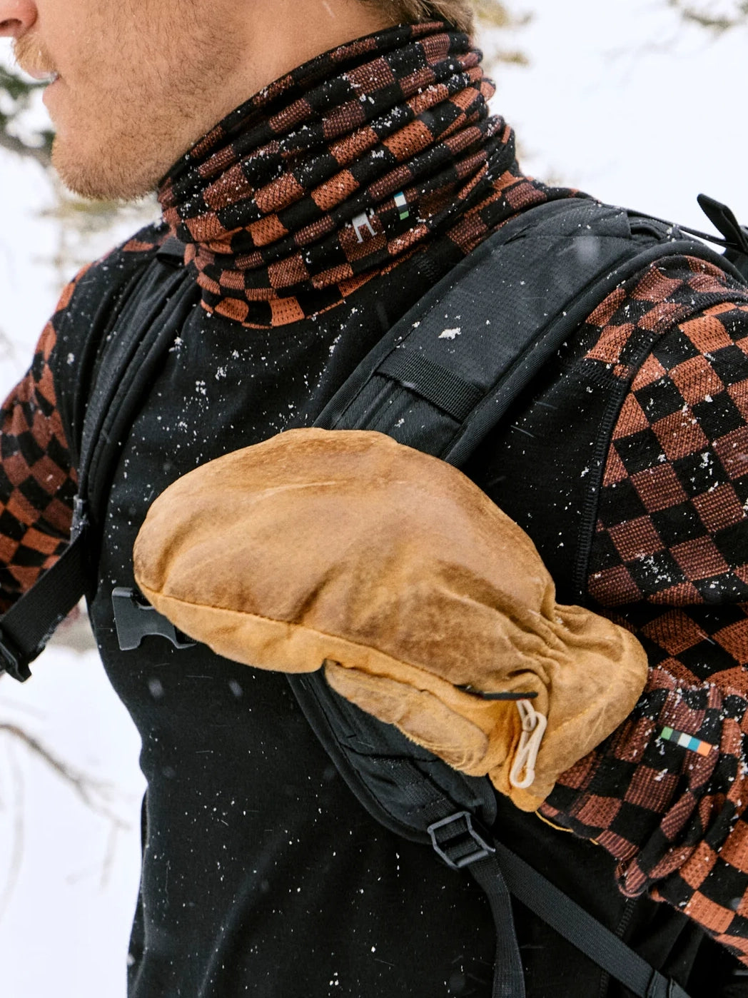 Smartwool Thermal Merino Reversible Neck Gaiter Burnt Sienna Check