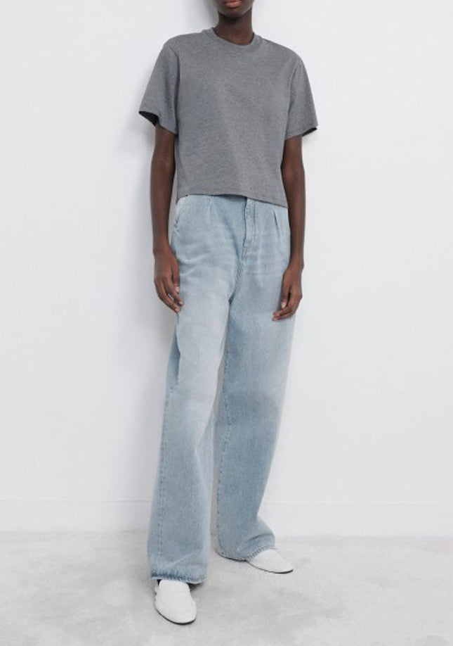 Loulou Studio Telanto Organic Pima T-Shirt Grey Melange