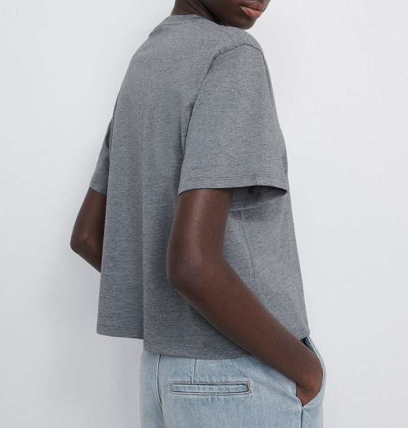Loulou Studio Telanto Organic Pima T-Shirt Grey Melange