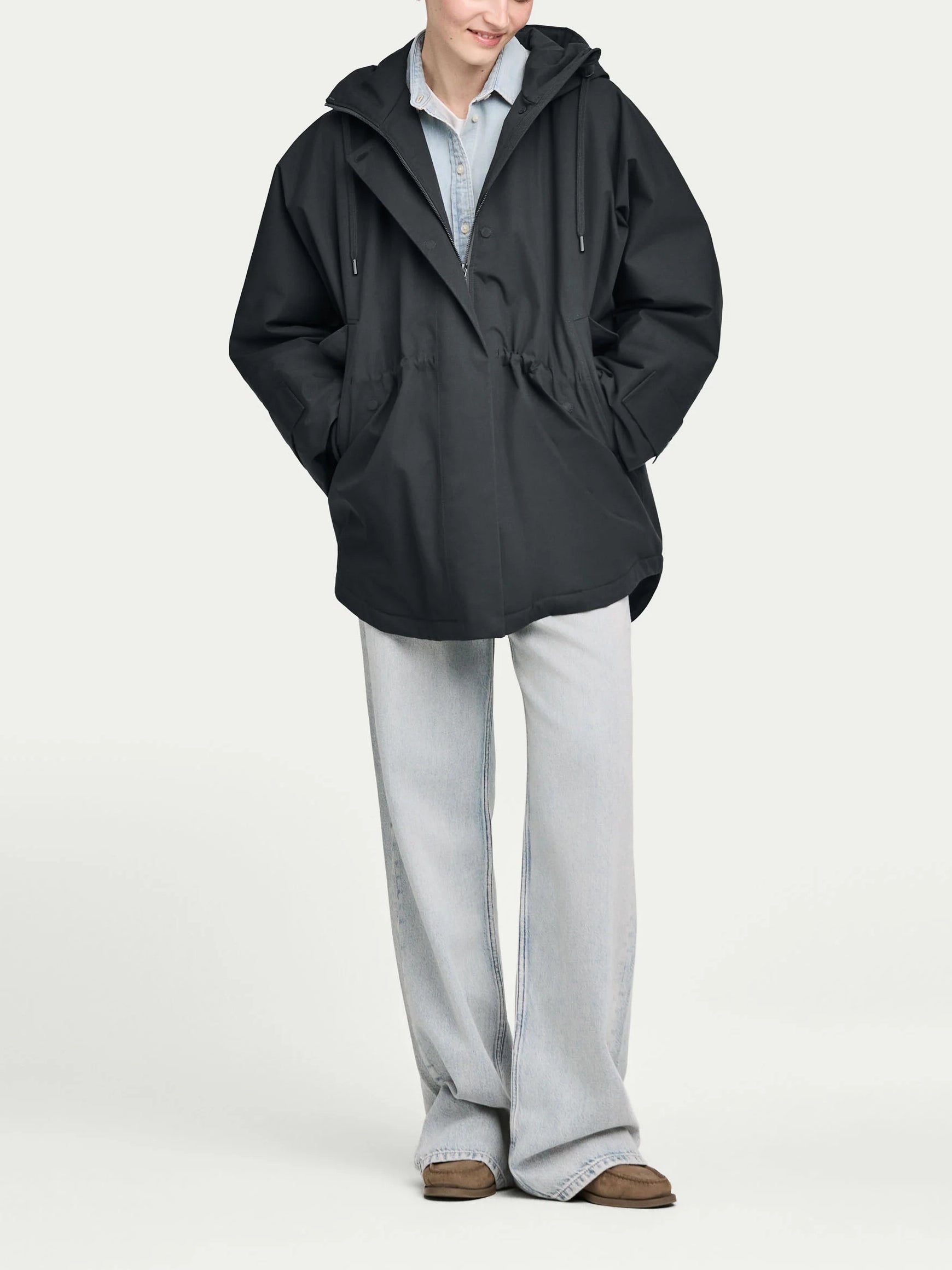 G-Lab Feli Eco Cotton Blend Coat Dark Navy