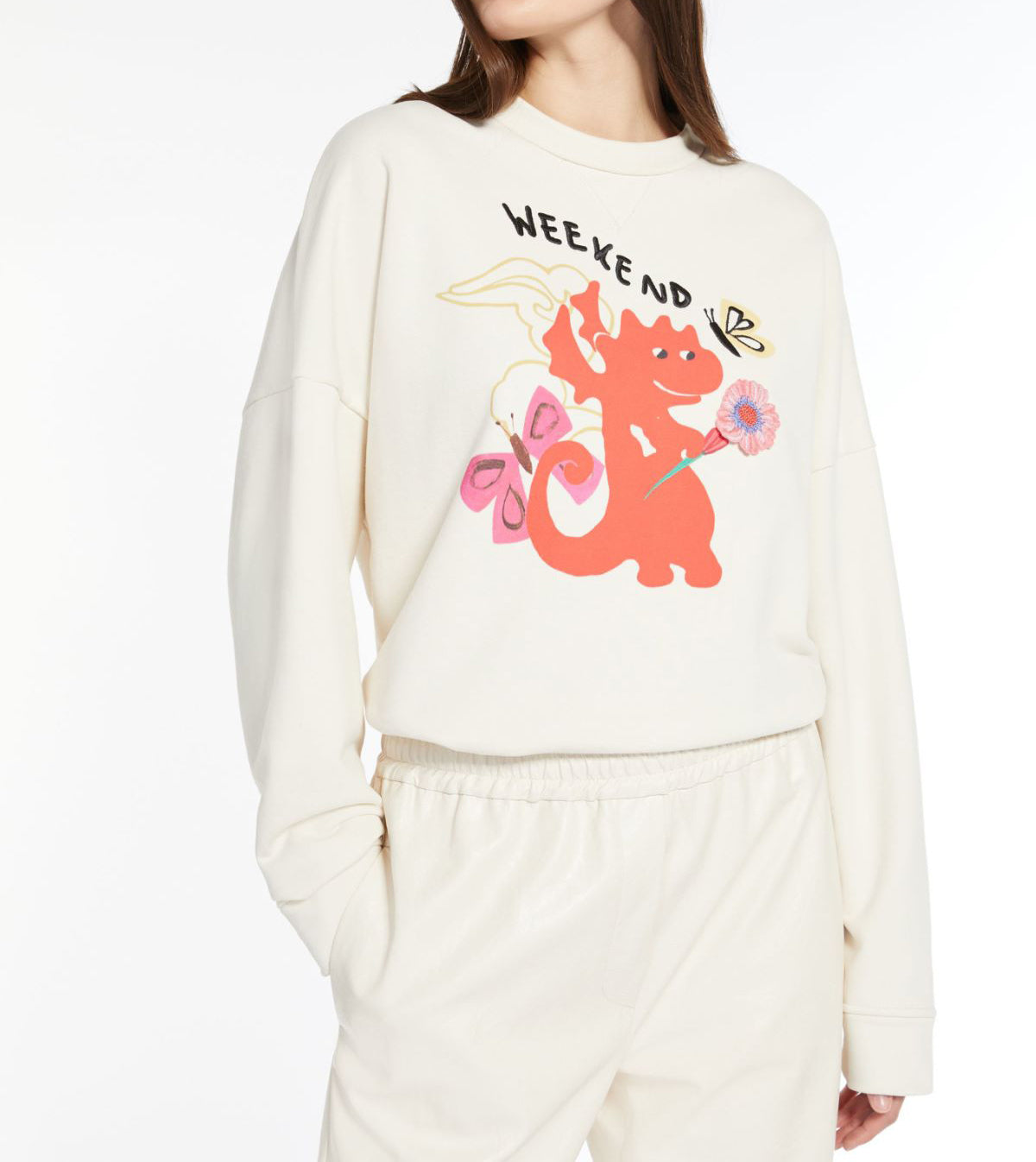 Max Mara Weekend Nativa Printed Organic Cotton Sweatshirt