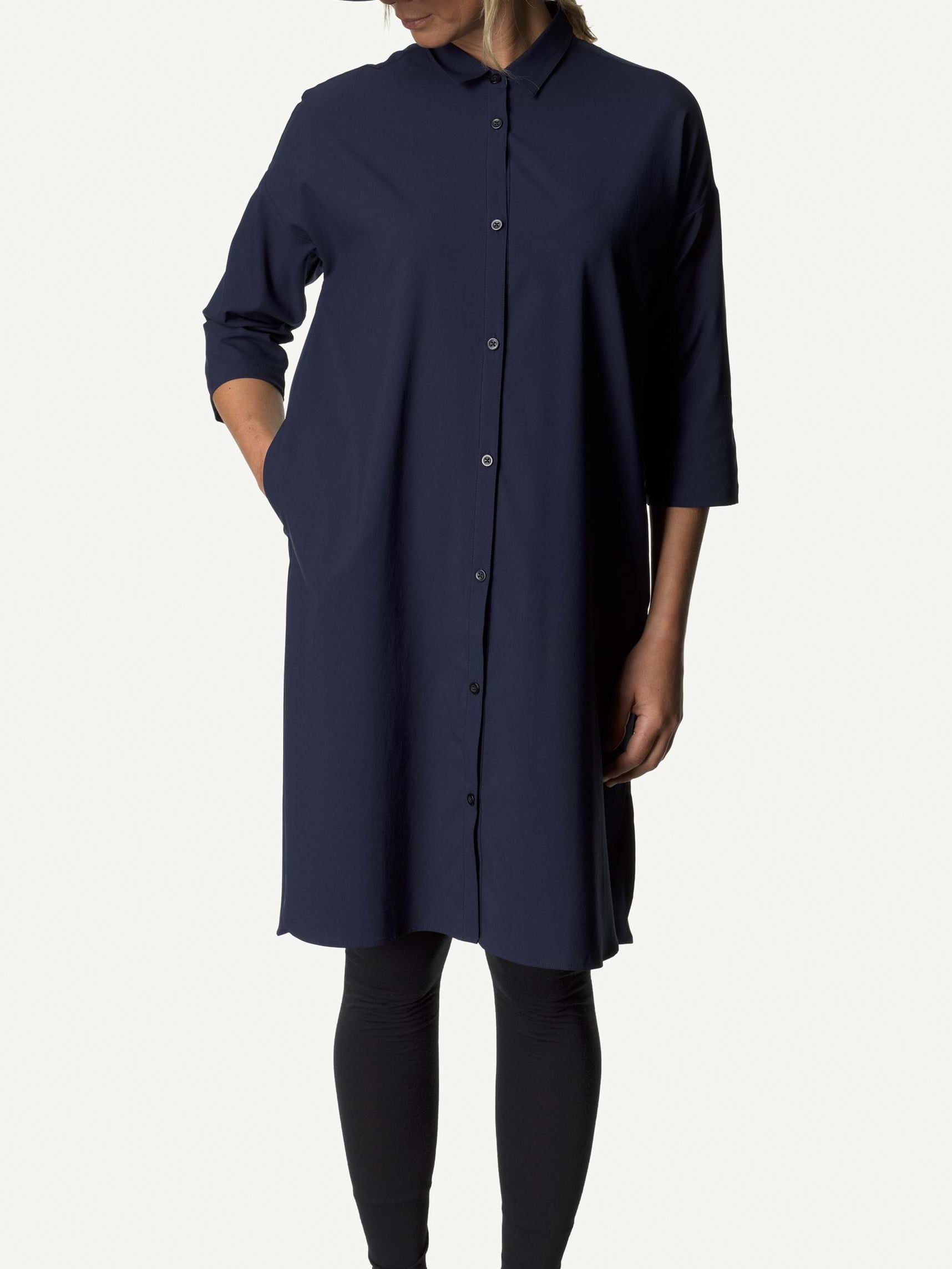 Houdini W's Route Shirt Dress Blue Illusion