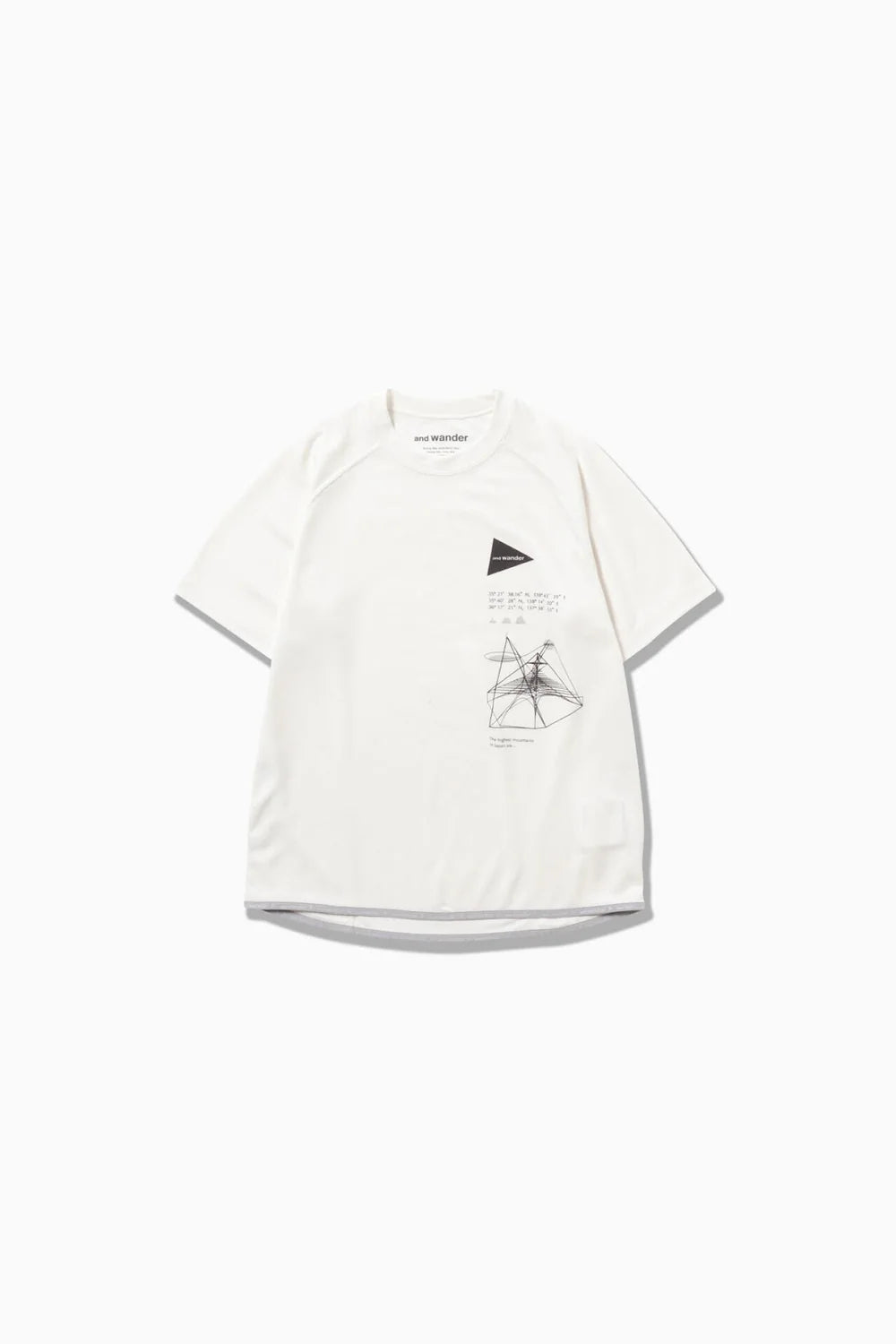 And Wander Dry Jersey SS Print T White