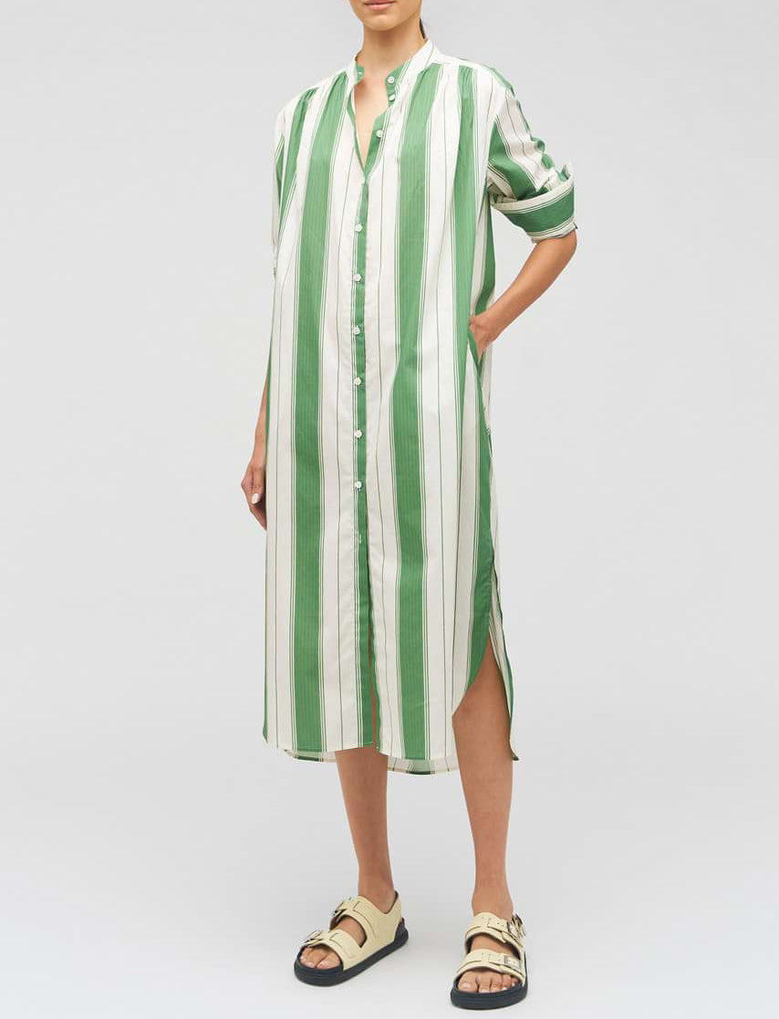 Oroton Deckchair Stripe Shirt Dress