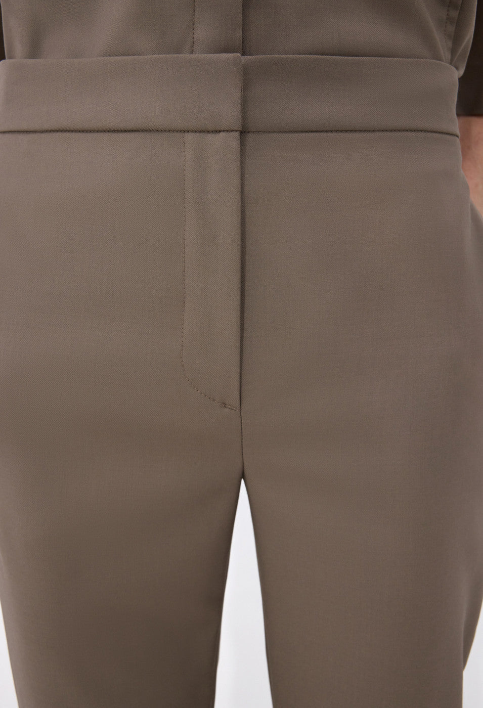 Loulou Studio Sofe Virgin Wool Trousers Kakhi