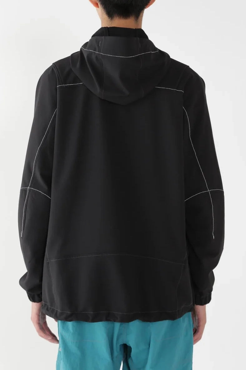 And Wander Light Stretch Shell Jacket Black