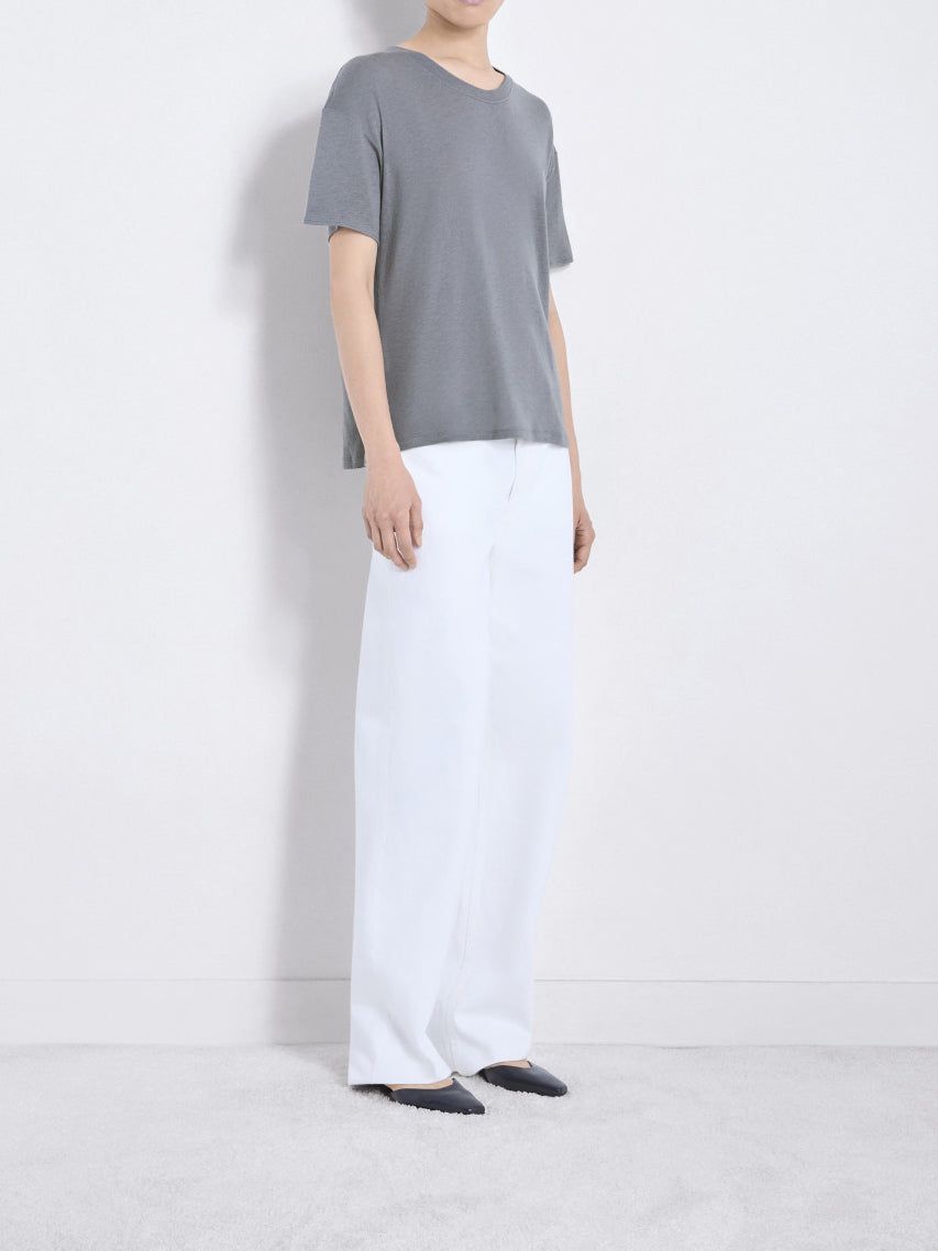 Loulou Studio Ezra Wool Blend Jersey T-shirt Concrete Gray