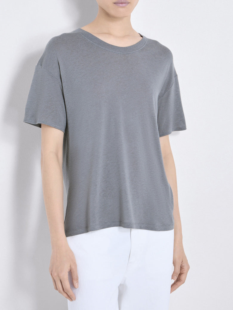 Loulou Studio Ezra Wool Blend Jersey T-shirt Concrete Gray