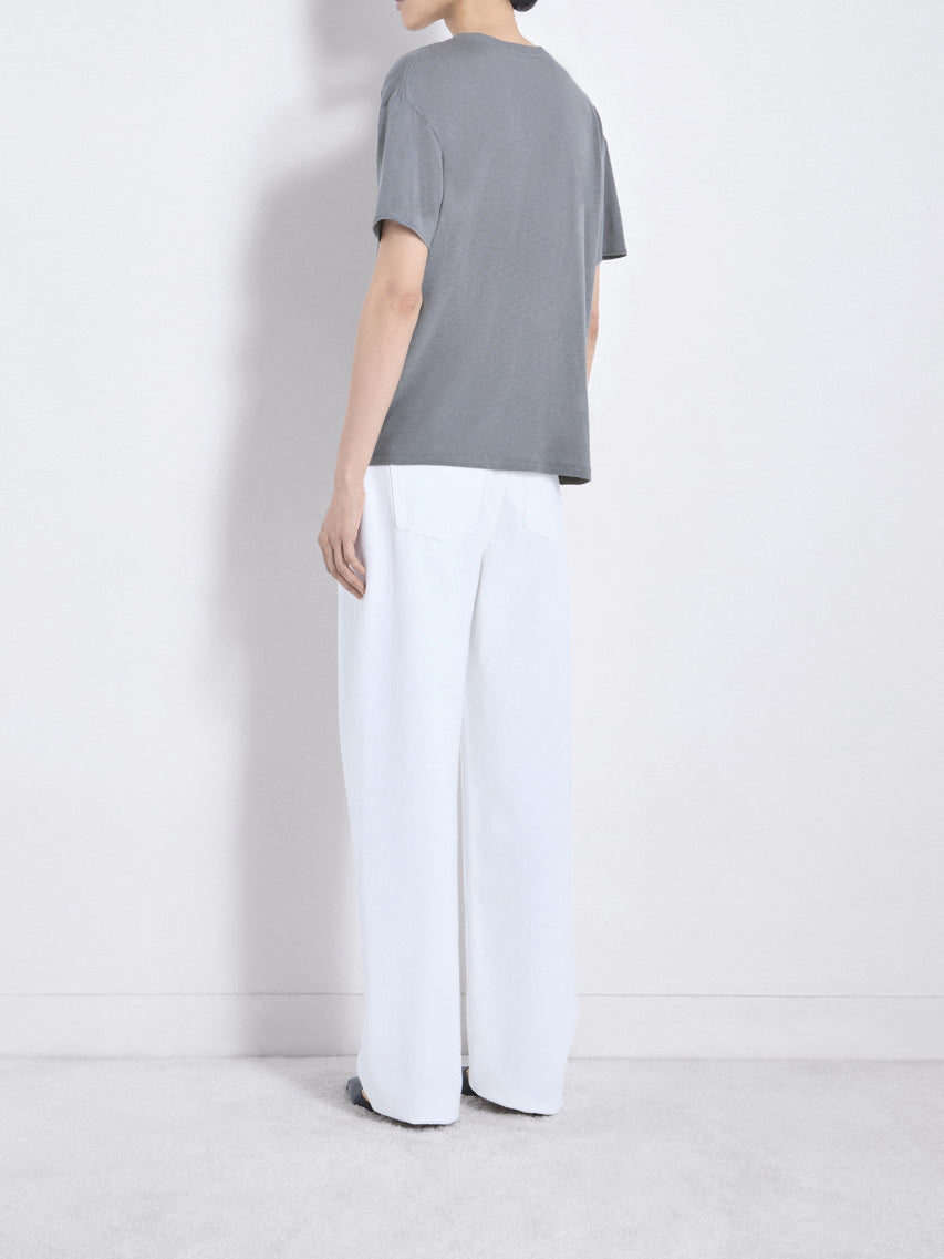 Loulou Studio Ezra Wool Blend Jersey T-shirt Concrete Gray