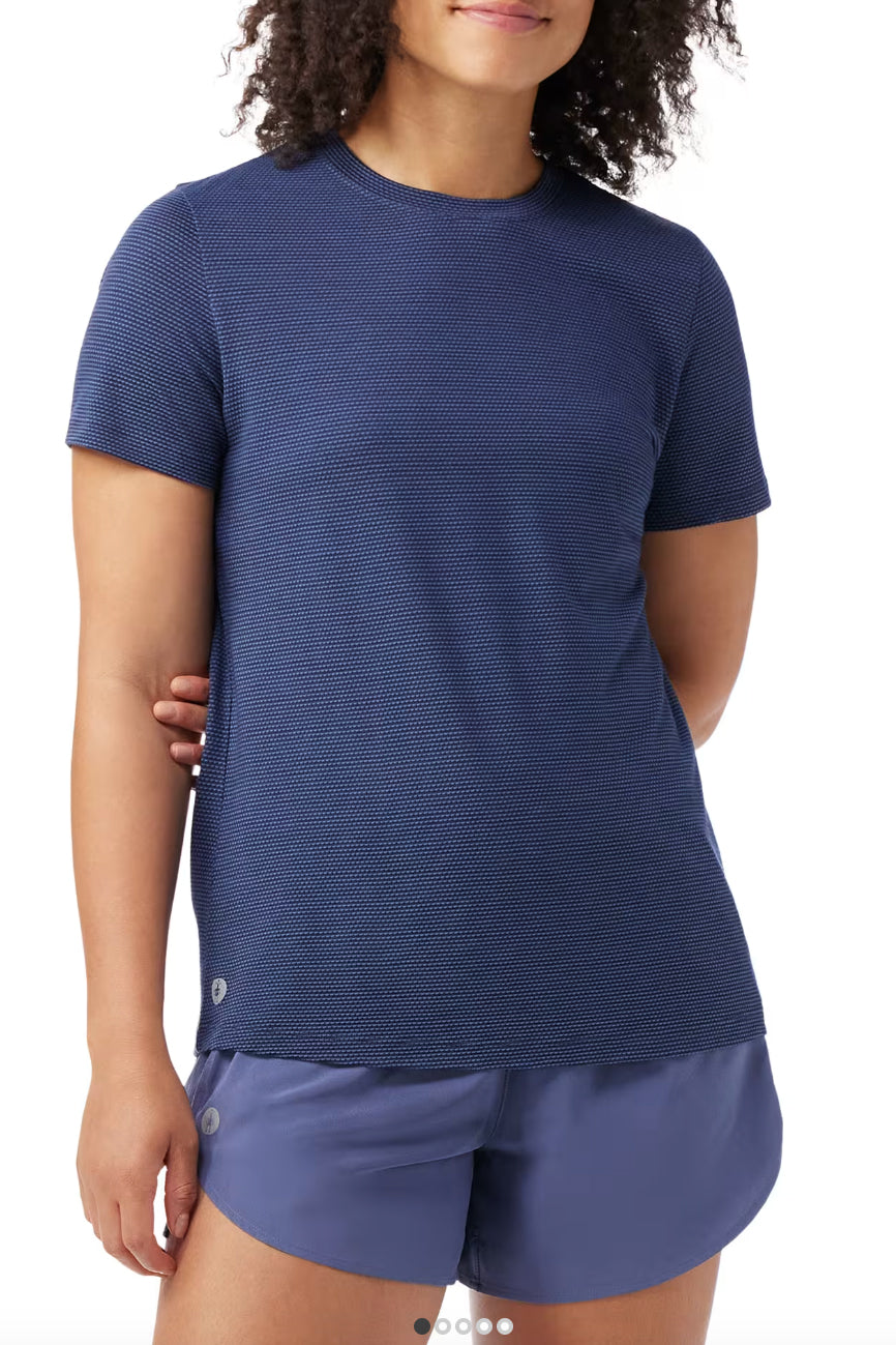 Smartwool Women's Active Mesh Short Sleeve Nightfall Blue