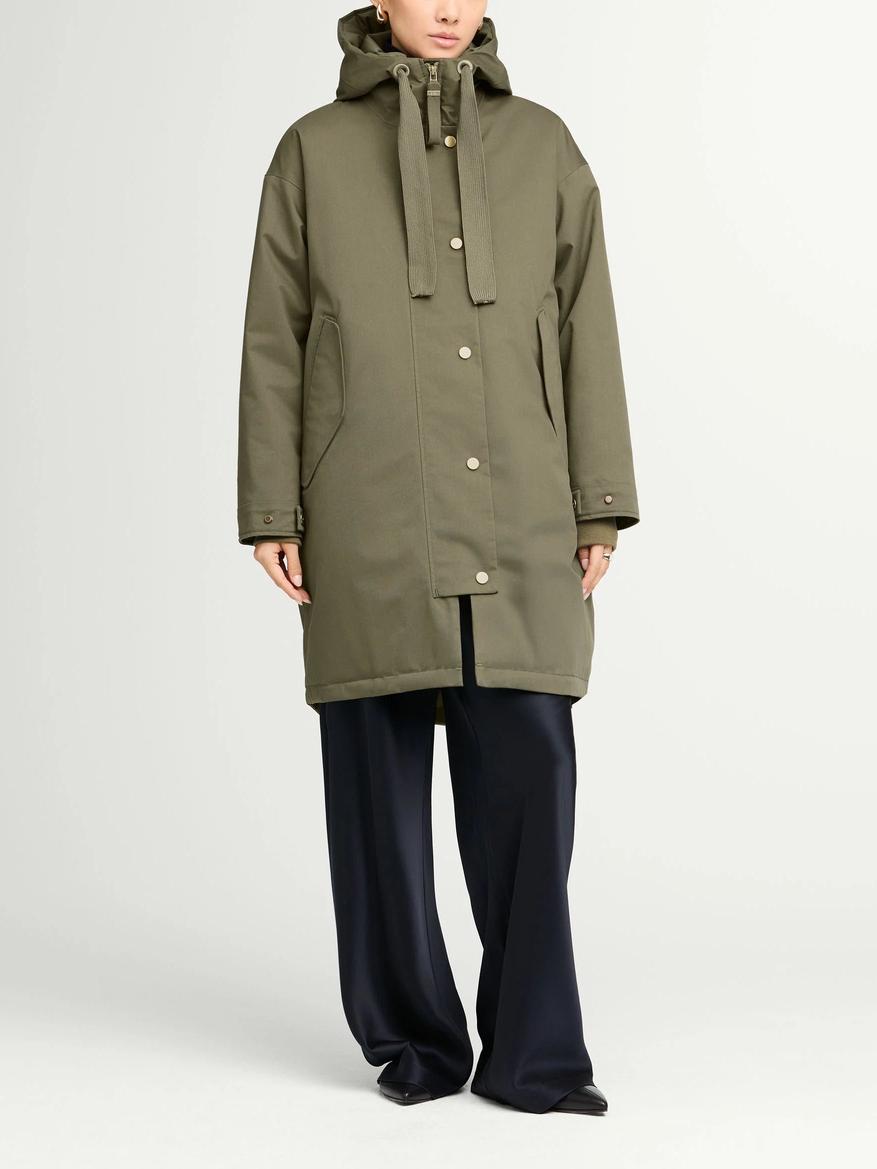 G-Lab Meta Eco Cotton Blend Parka Olive Grey