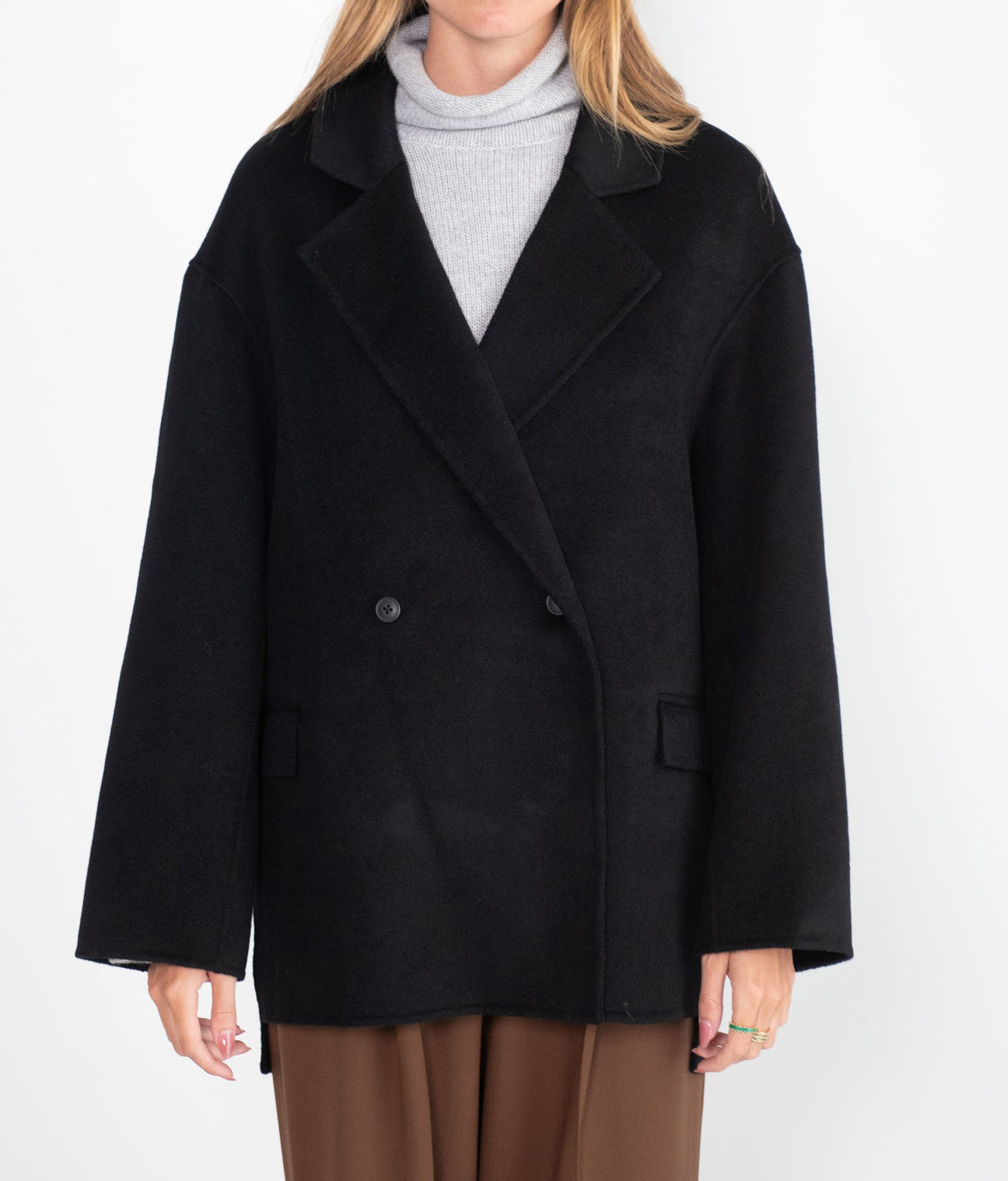 Loulou de Saison Lina Wool-Cashmere Blazer Black